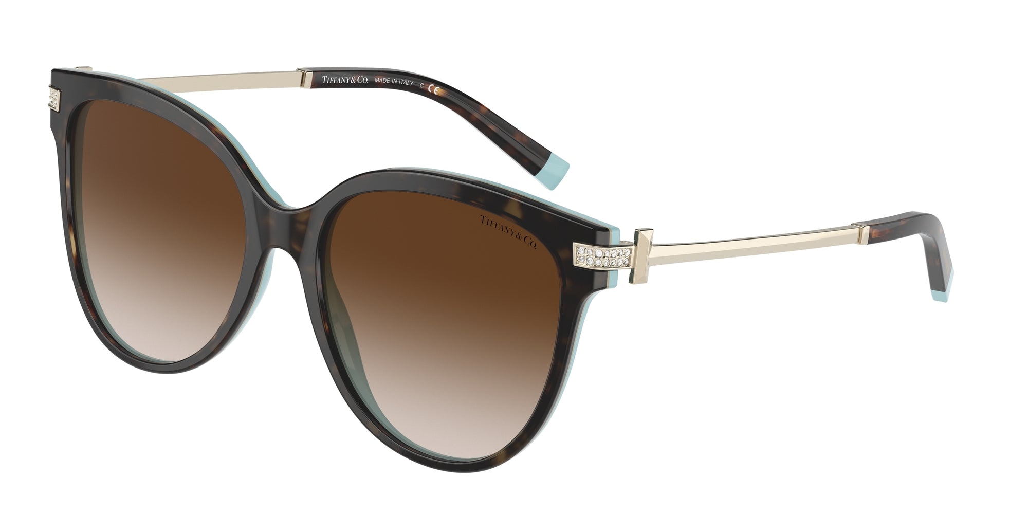 Tiffany Donna Tf4193B  81343B Occhiali Da Sole Acetato Marrone Marrone Pillow Normale Sfumato