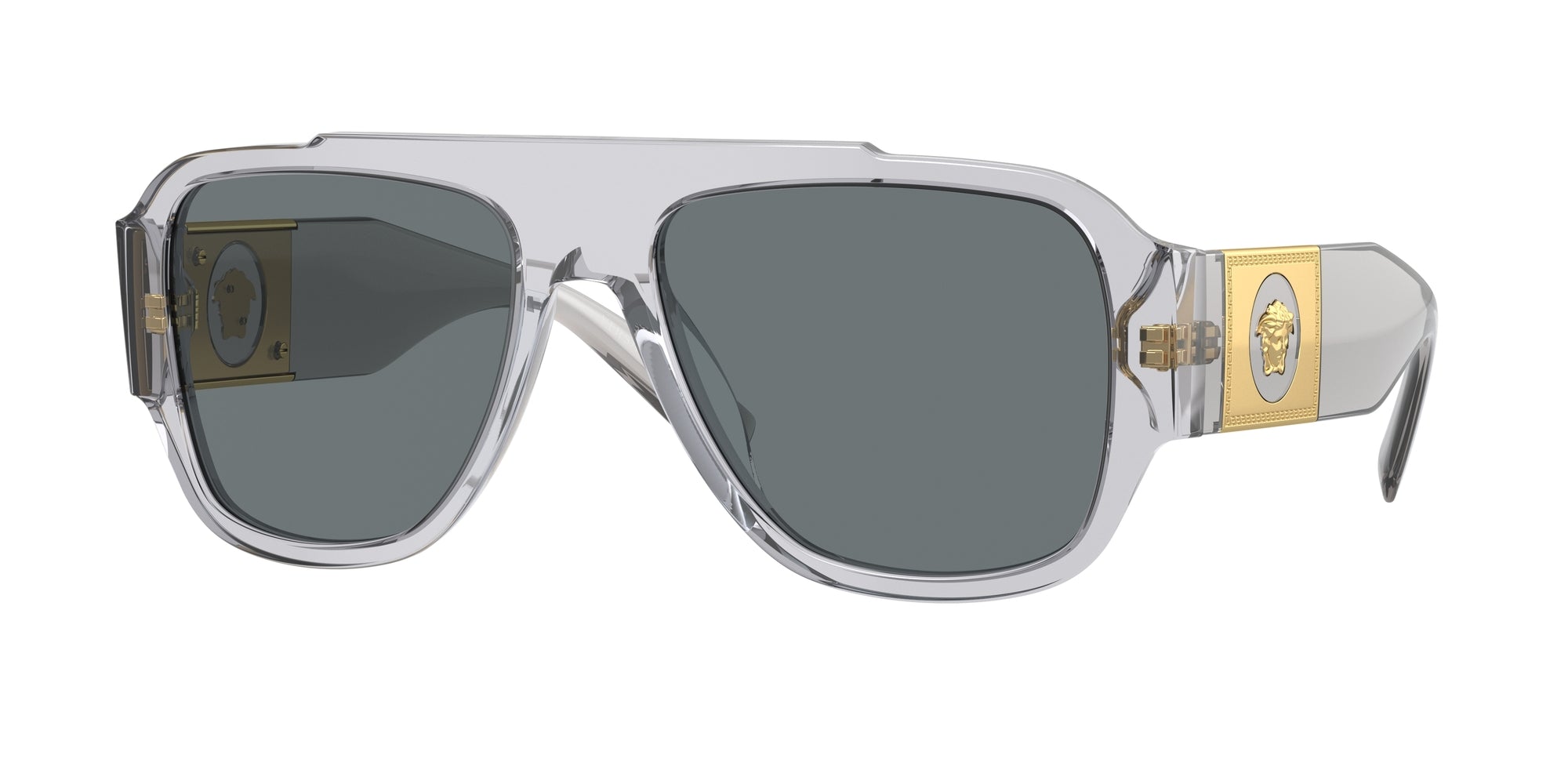 Versace Uomo Ve4436U  530580 Occhiali Da Sole Acetato Grigio Blu Pillow Normale