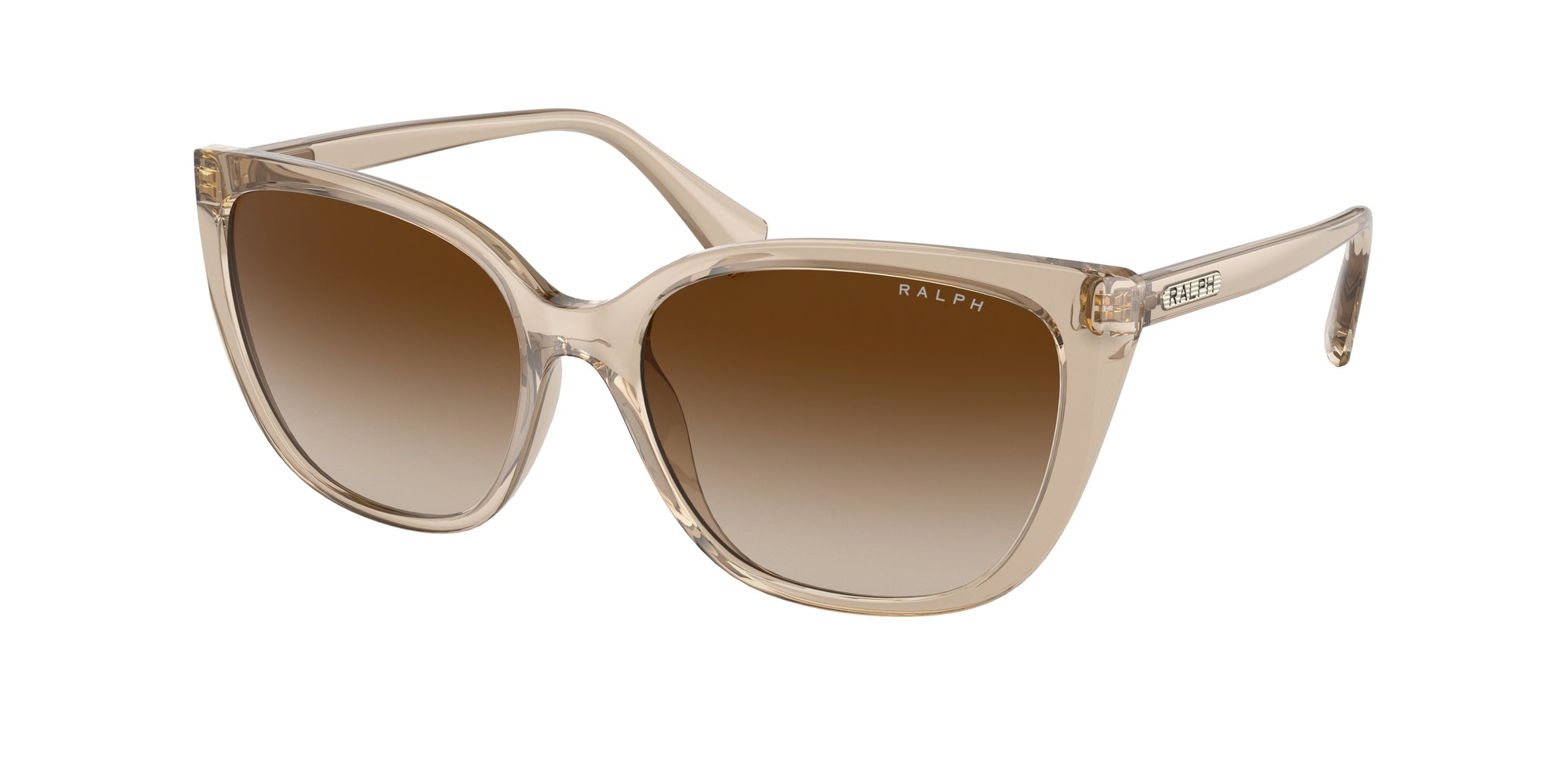Ralph Lauren Donna Ra5274  580213 Occhiali Da Sole Iniettato Marrone Marrone Farfalla Normale Sfumato