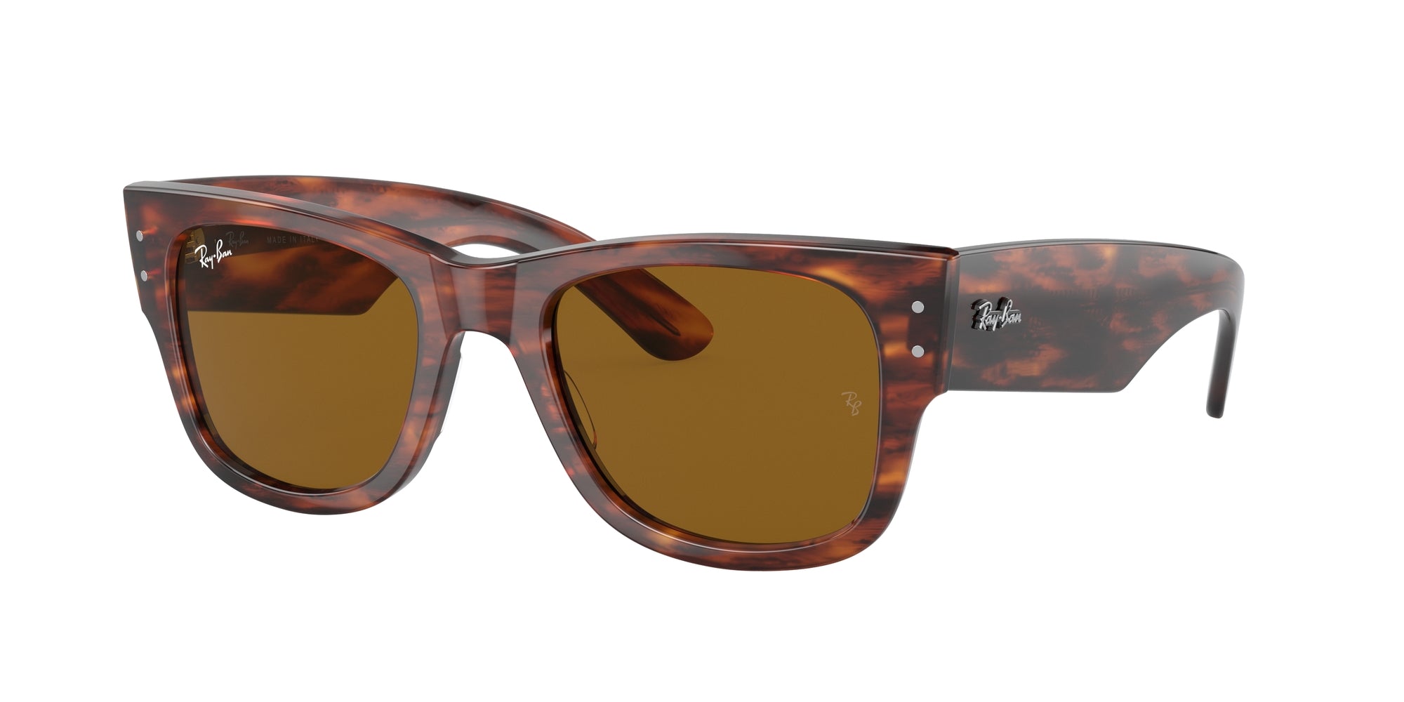 Ray - Ban Unisex Rb0840S Mega Wayfarer 954/33 Occhiali Da Sole Acetato Marrone Marrone Squadrata Normale