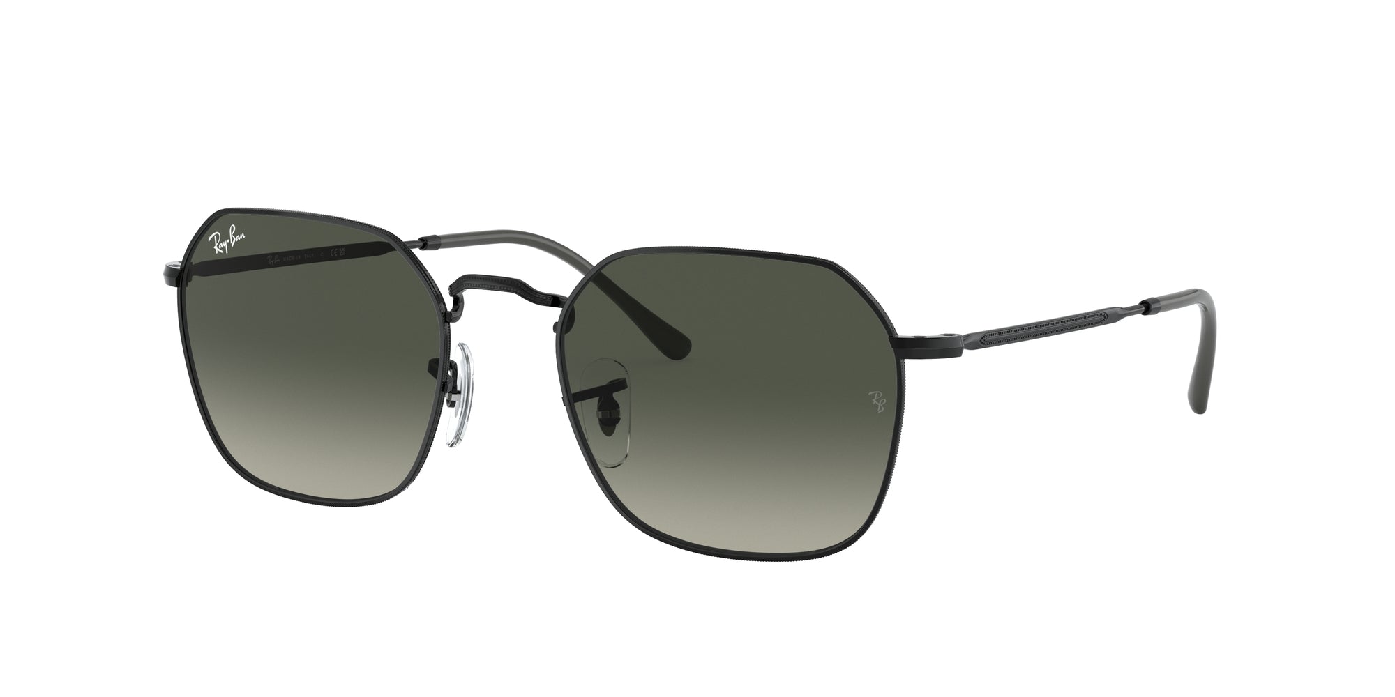 Ray - Ban Unisex Rb3694 Jim 002/71 Occhiali Da Sole Metallo Nero Grigio Geometrica Normale