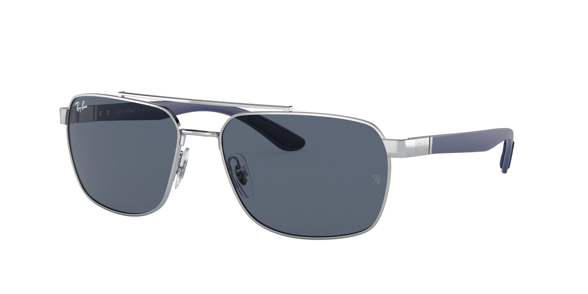 Ray - Ban Uomo Rb3701  924387 Occhiali Da Sole Acciaio Argento Grigio Squadrata Normale