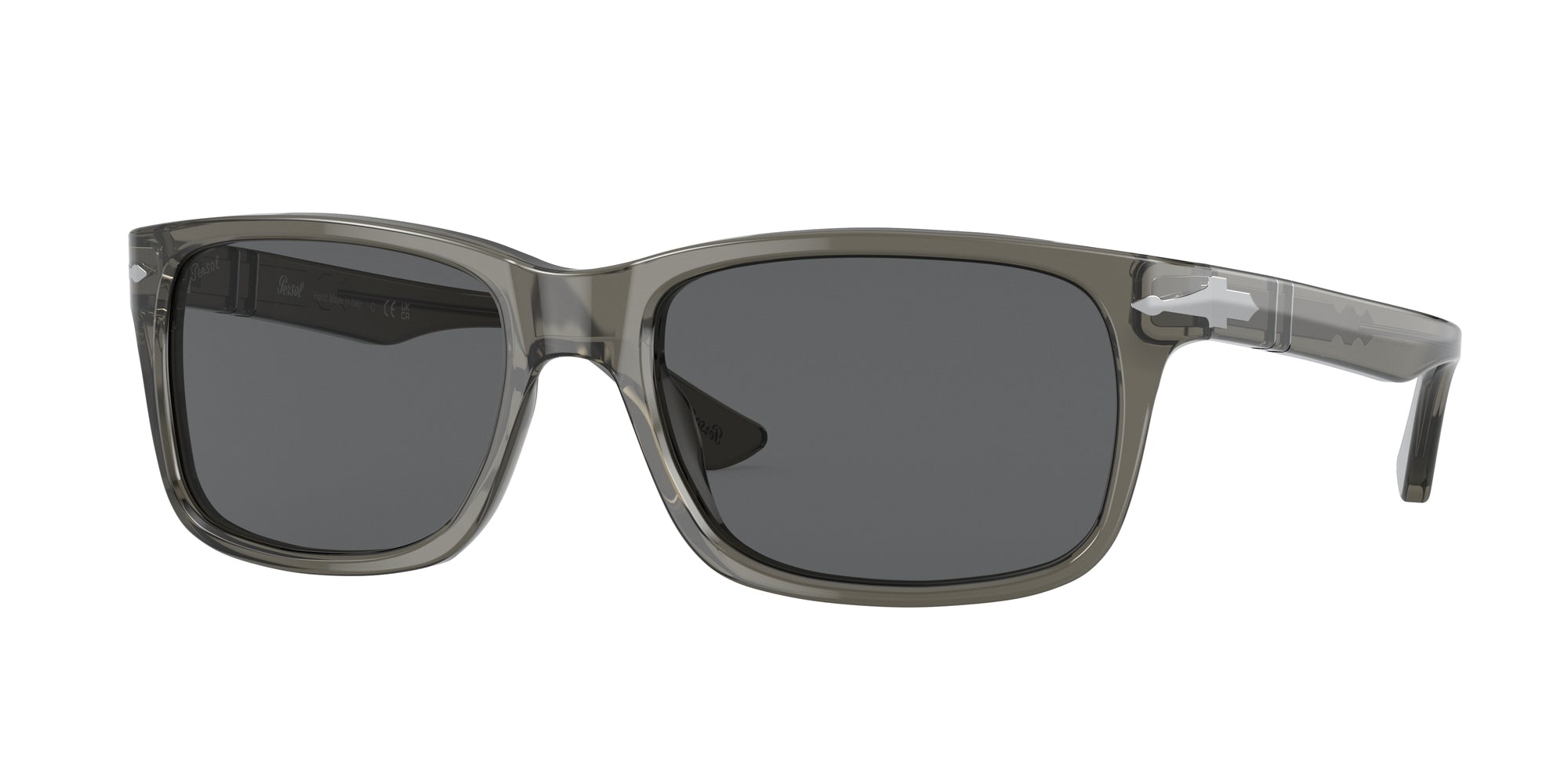 Persol Uomo Po3048S  1103B1 Occhiali Da Sole Acetato Grigio Grigio Squadrata Normale