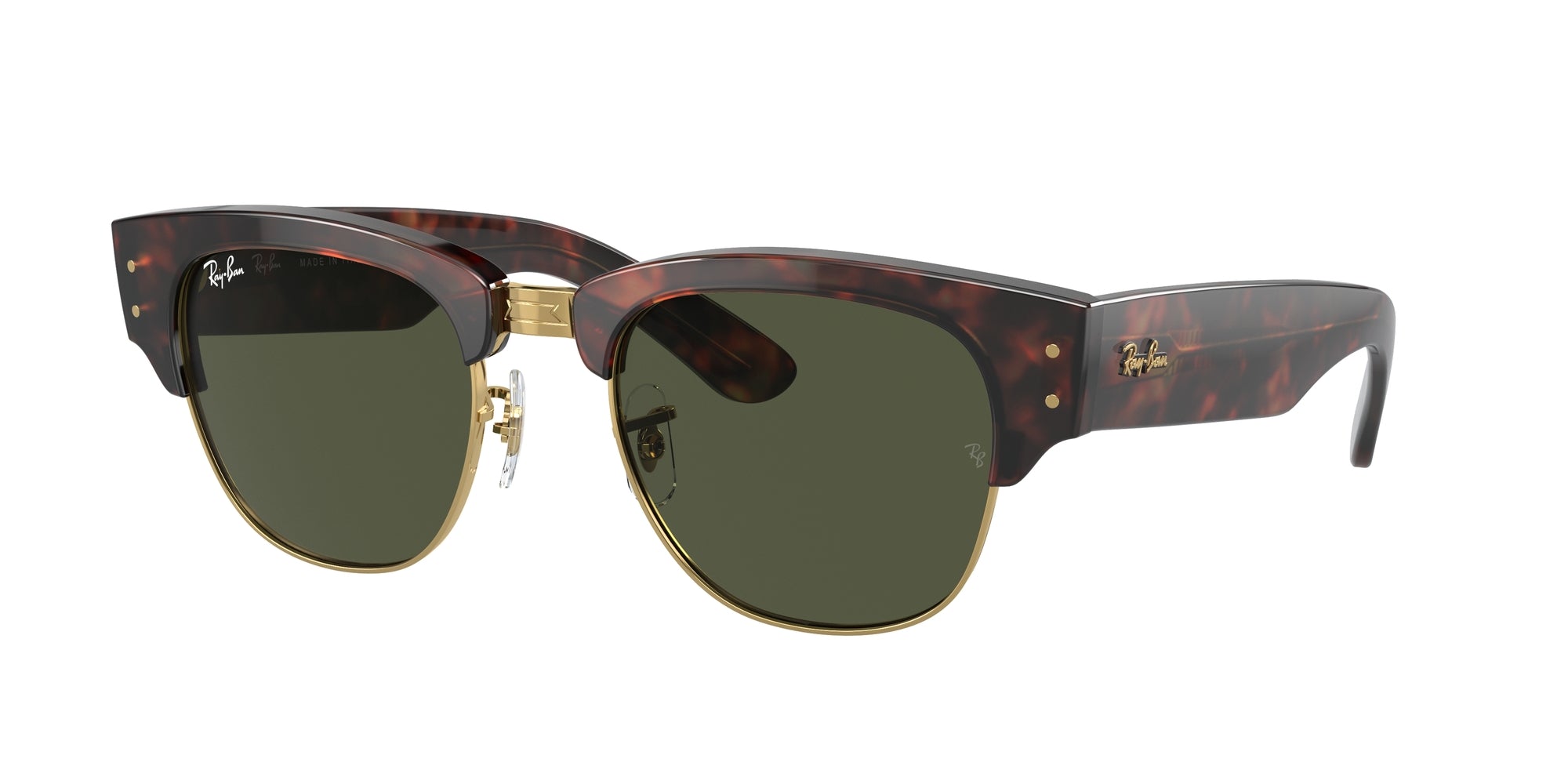 Ray - Ban Unisex Rb0316S Mega Clubmaster 990/31 Occhiali Da Sole Iniettato Tartaruga G15 Squadrata Normale