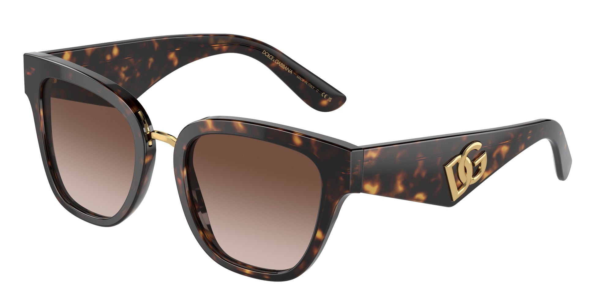 Dolce & Gabbana Donna Dg4437  502/13 Occhiali Da Sole Acetato Tartaruga Marrone Farfalla Normale Sfumato