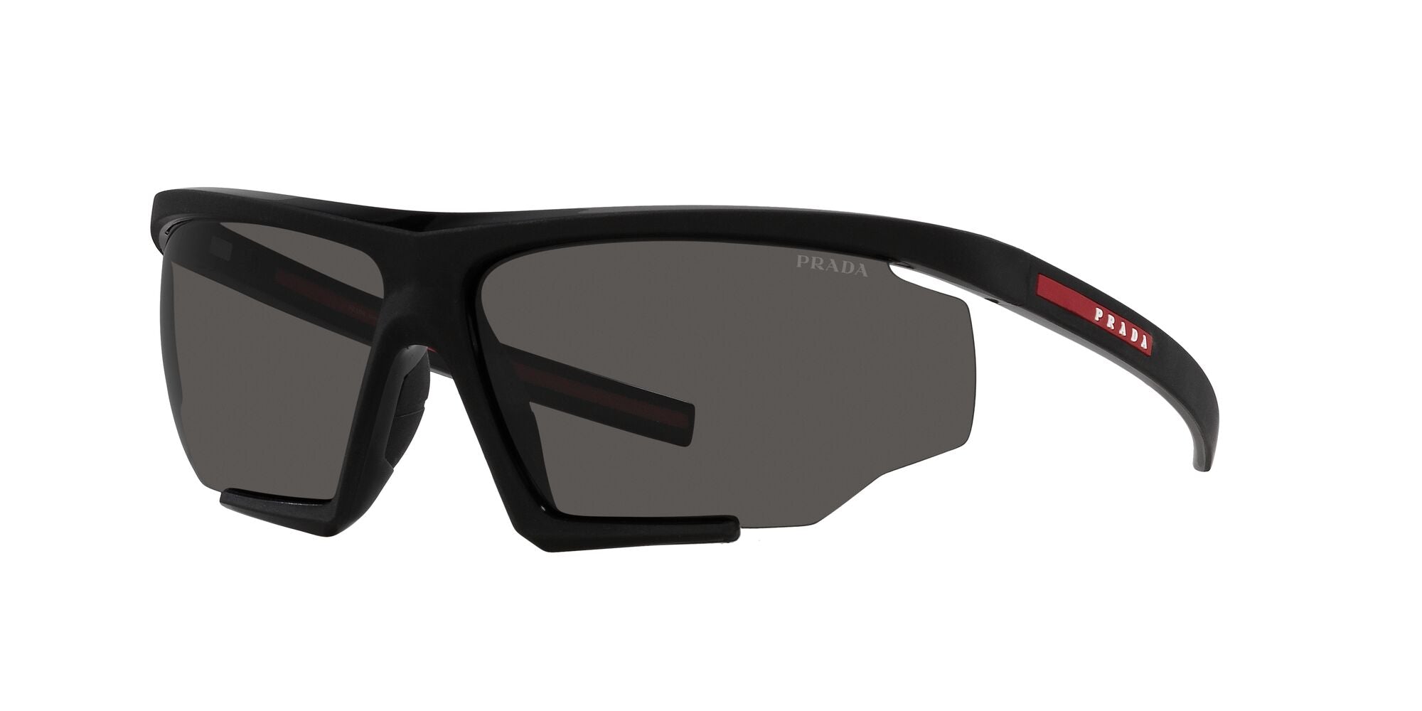 Prada Linea Rossa Uomo Ps 07Ys  Dg006F Occhiali Da Sole Iniettato Nero Grigio Geometrica Normale