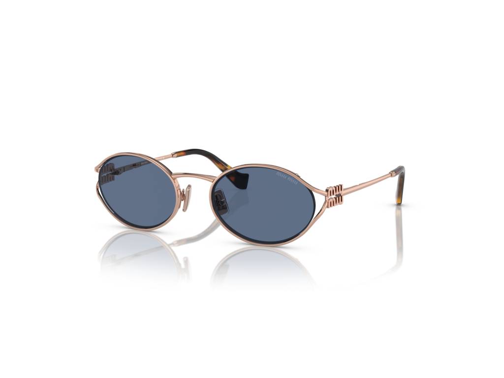 Miu Miu Donna Mu 52Ys  Zvf1V1 Occhiali Da Sole Metallo Rosa Blu Rotonda Normale
