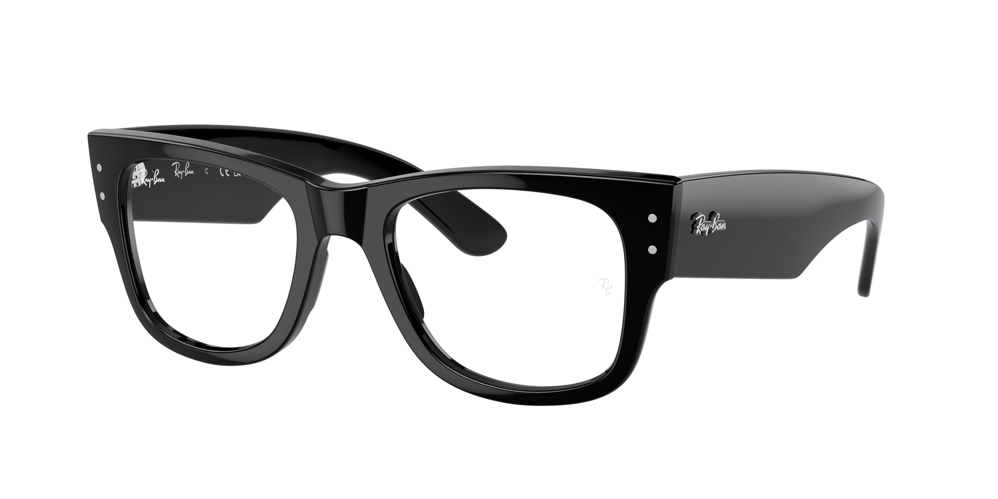 Ray - Ban Unisex Rx0840V Mega Wayfarer 2000 Montature Da Vista Acetato Nero Trasparente Squadrata Normale