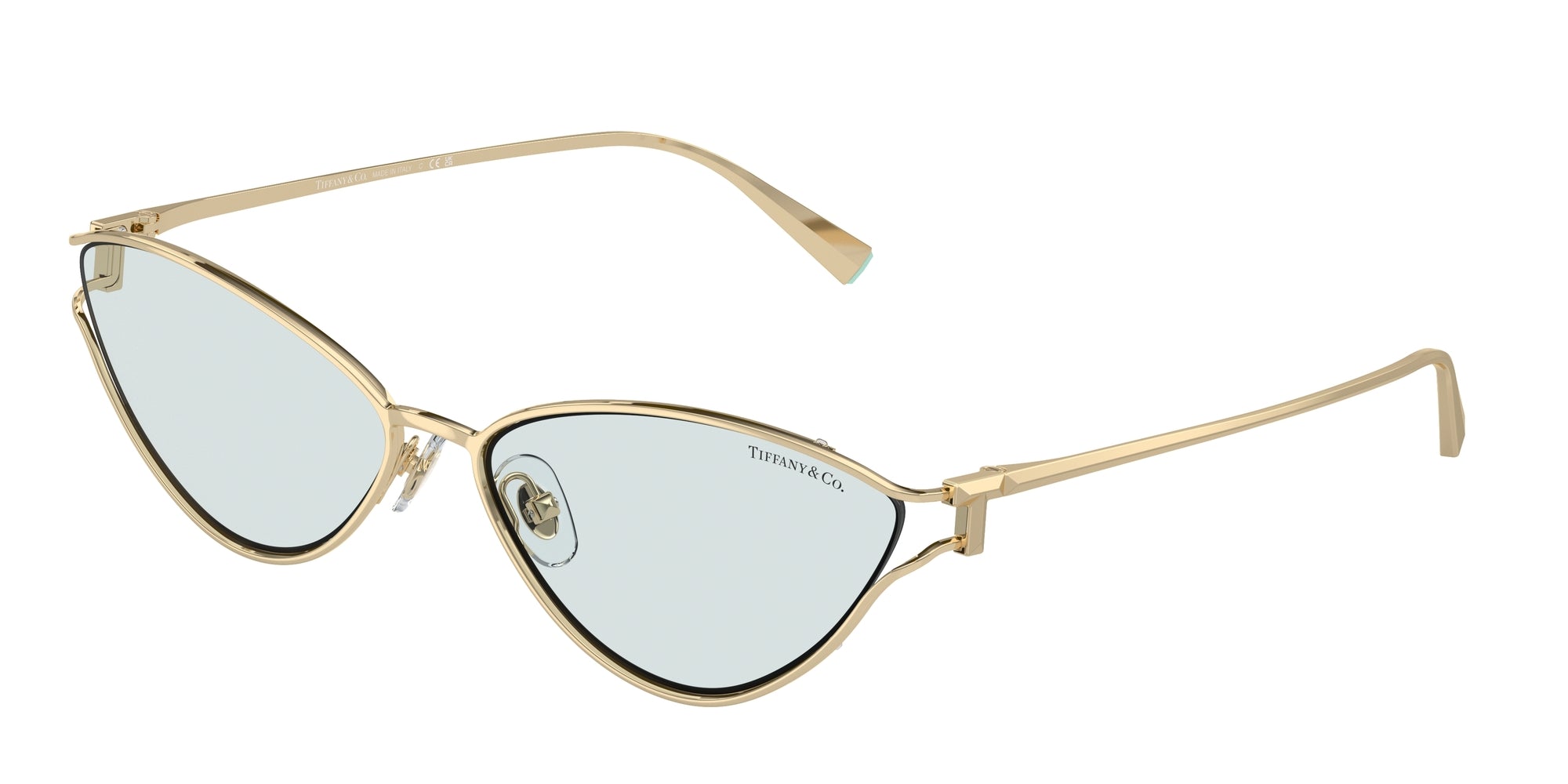 Tiffany Donna Tf3095  6196Mf Occhiali Da Sole Metallo Oro Blu Cat Eye Fotocromatiche