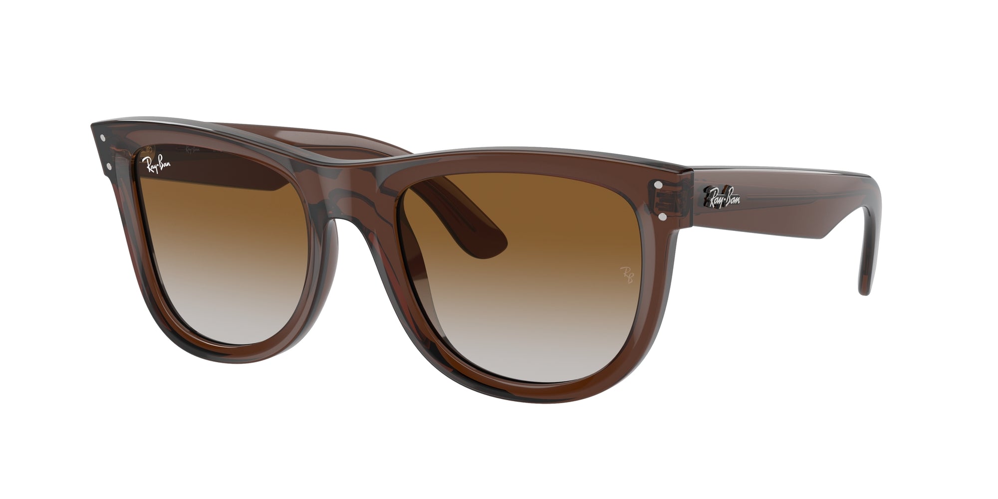 Ray - Ban Unisex Rbr0502S Wayfarer Reverse 6709Cb Occhiali Da Sole Iniettato Marrone Marrone Squadrata Normale Sfumato
