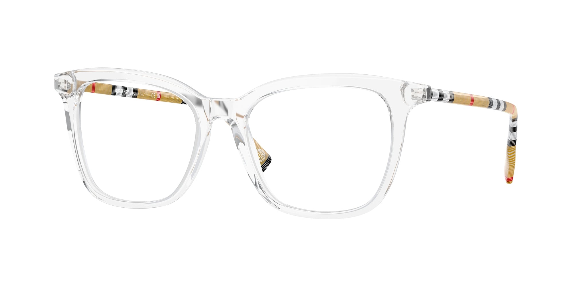 Burberry Donna Be2390  3889 Montature Da Vista Acetato Trasparente Trasparente Squadrata Normale