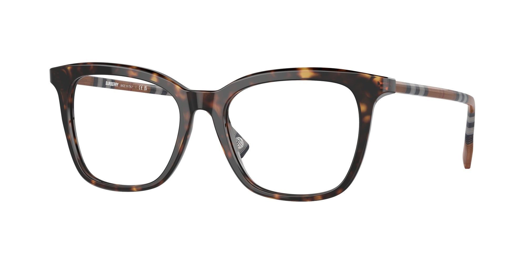 Burberry Donna Be2390  4017 Montature Da Vista Acetato Marrone Trasparente Squadrata Normale