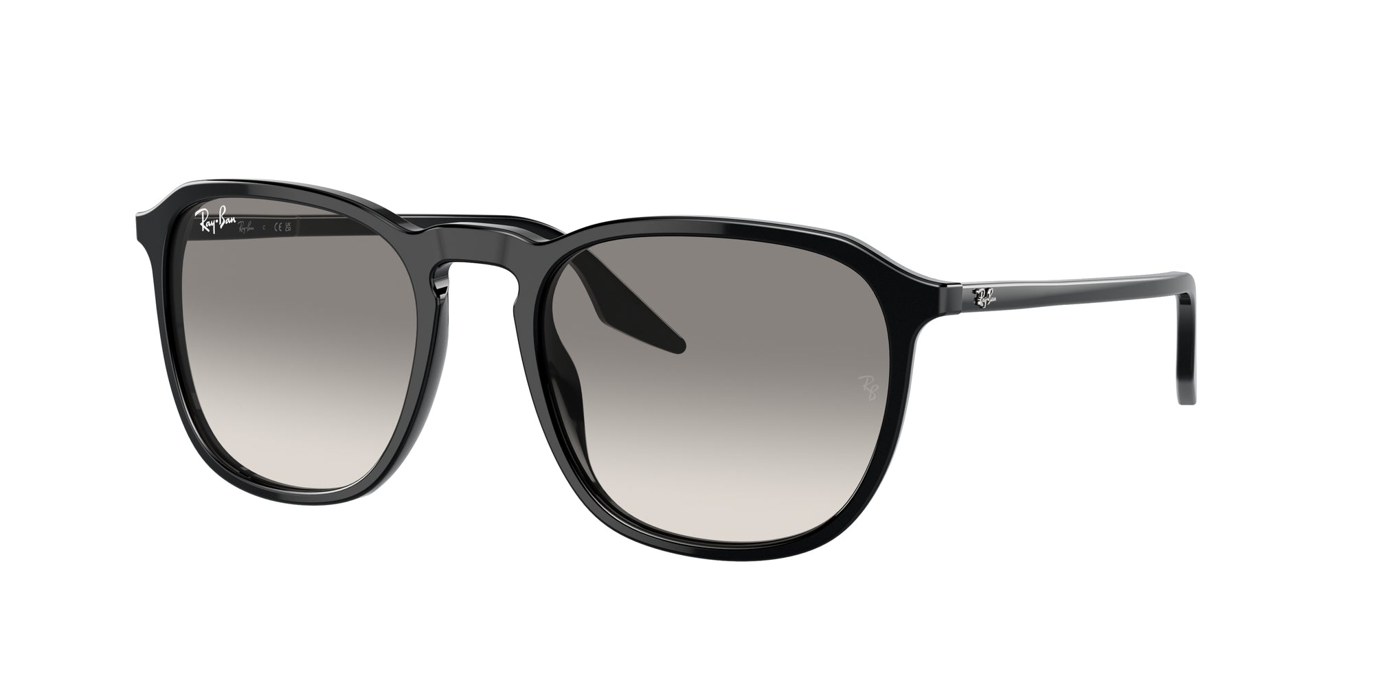 Ray - Ban Unisex Rb2203 901/32 Occhiali Da Sole Acetato Nero Grigio Squadrata Normale Sfumato