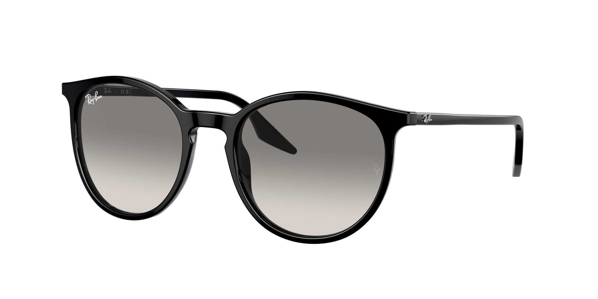Ray - Ban Unisex Rb2204 901/32 Occhiali Da Sole Acetato Nero Grigio Pantos Normale Sfumato