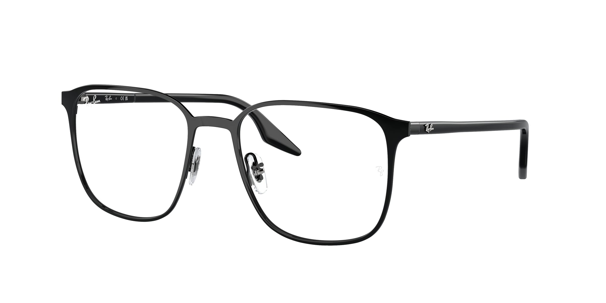 Ray - Ban Unisex Rx6512  2509 Montature Da Vista Metallo Nero Trasparente Squadrata Normale