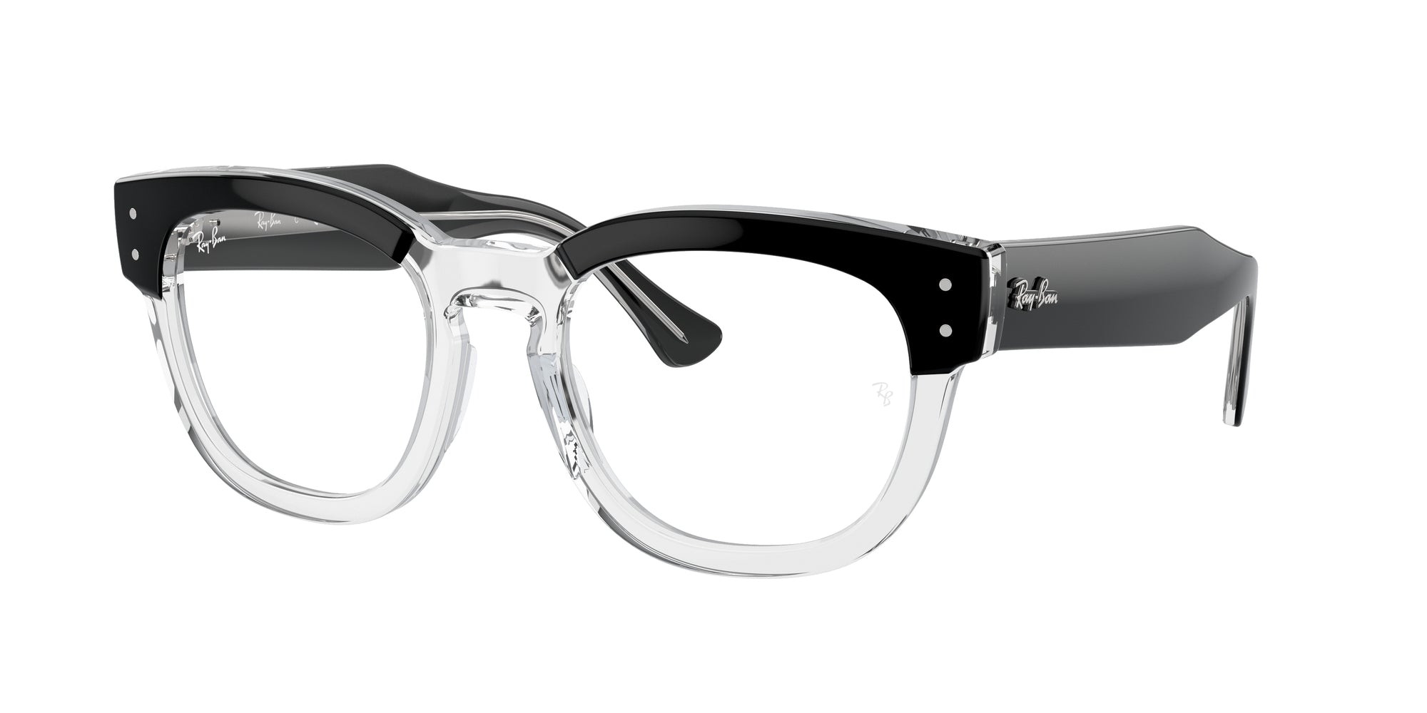 Ray - Ban Unisex Rx0298V Mega Hawkeye 2034 Montature Da Vista Acetato Nero Trasparente Squadrata Normale