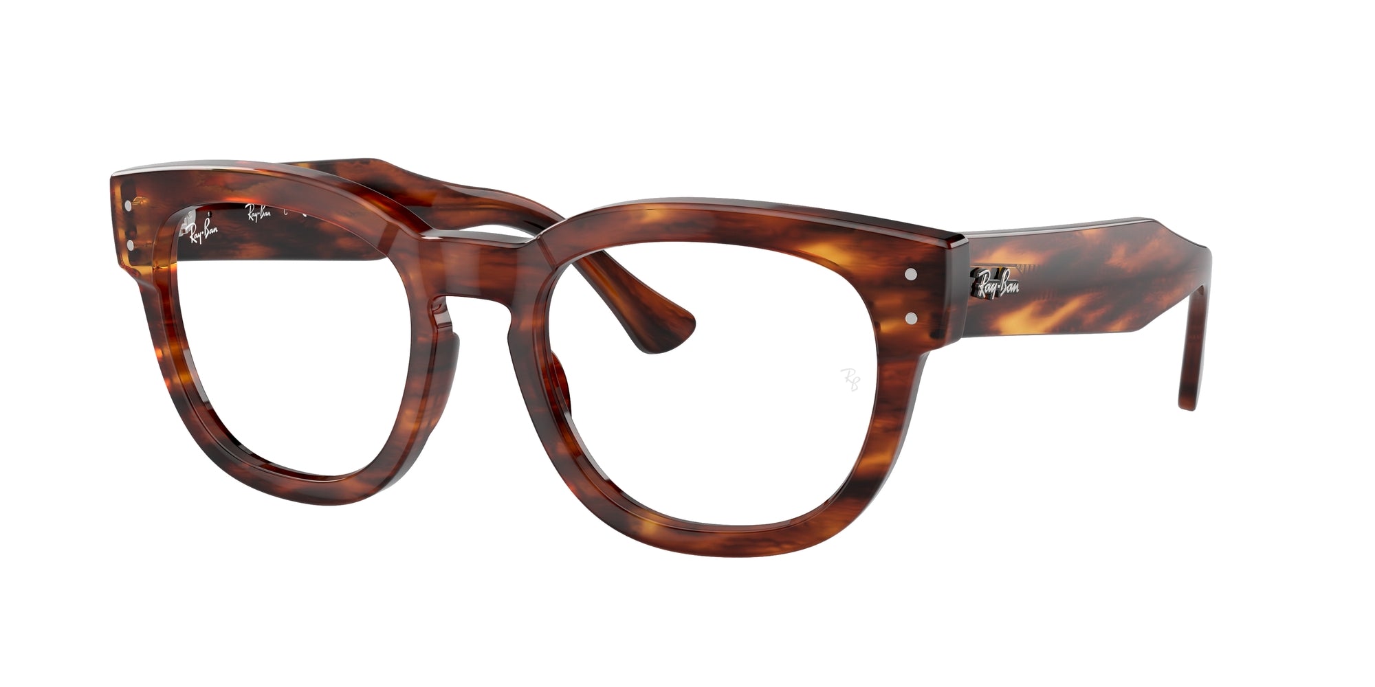 Ray - Ban Unisex Rx0298V Mega Hawkeye 2144 Montature Da Vista Acetato Marrone Trasparente Squadrata Normale
