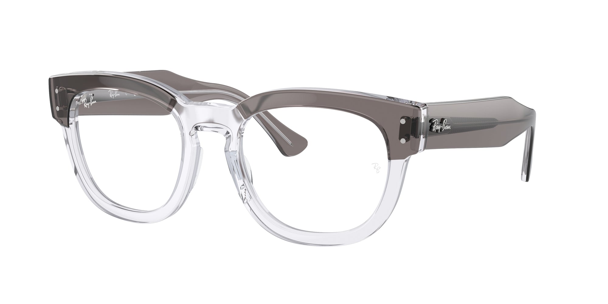 Ray - Ban Unisex Rx0298V Mega Hawkeye 8111 Montature Da Vista Acetato Grigio Trasparente Squadrata Normale