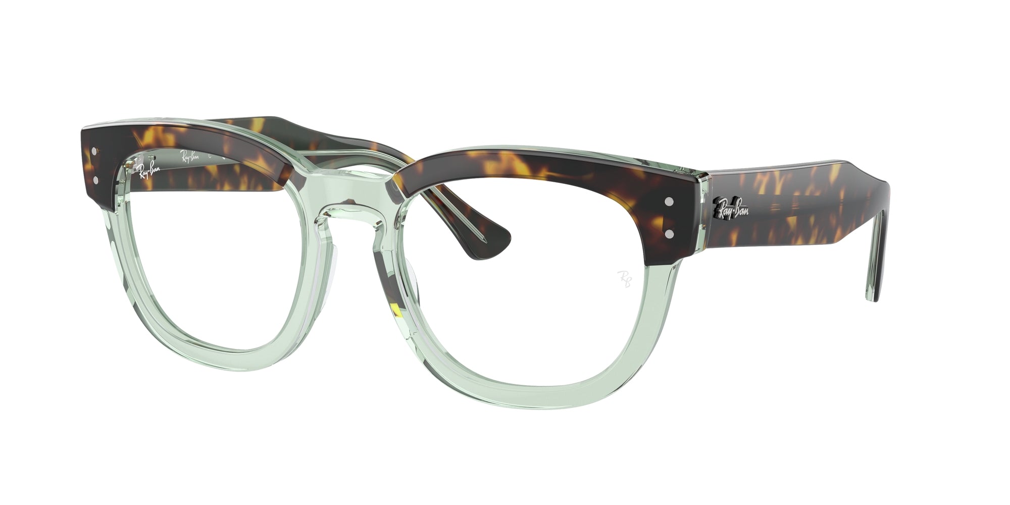Ray - Ban Unisex Rx0298V Mega Hawkeye 8249 Montature Da Vista Acetato Marrone Trasparente Squadrata Normale
