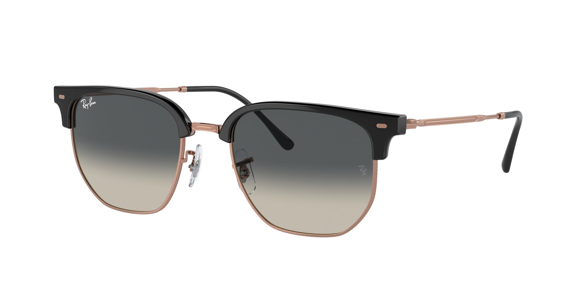 Ray - Ban Unisex Rb4416 New Clubmaster 672071 Occhiali Da Sole Acetato Grigio Grigio Geometrica Normale Sfumato