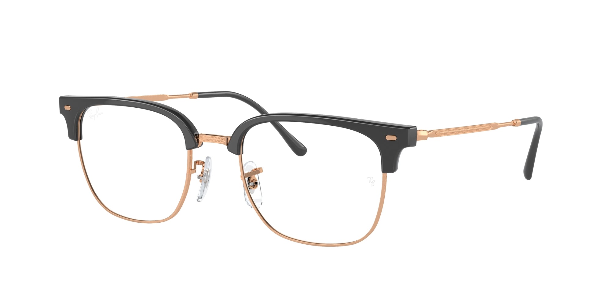 Ray - Ban Unisex Rx7216 New Clubmaster 8322 Montature Da Vista Acetato Grigio Trasparente Squadrata Normale