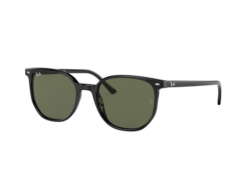 Ray - Ban Unisex Rb2197 Elliot 901/31 Occhiali Da Sole Plastica Nero Verde Squadrata Normale