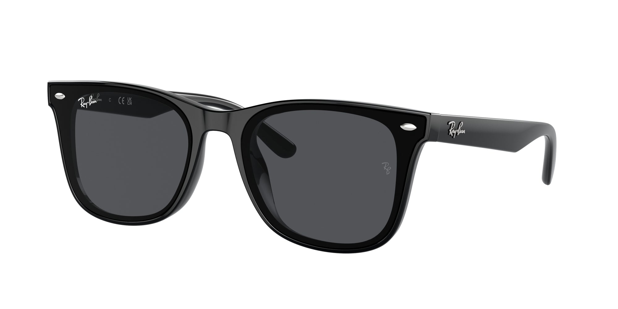 Ray - Ban Unisex Rb4420  601/87 Occhiali Da Sole Iniettato Nero Grigio Squadrata Normale