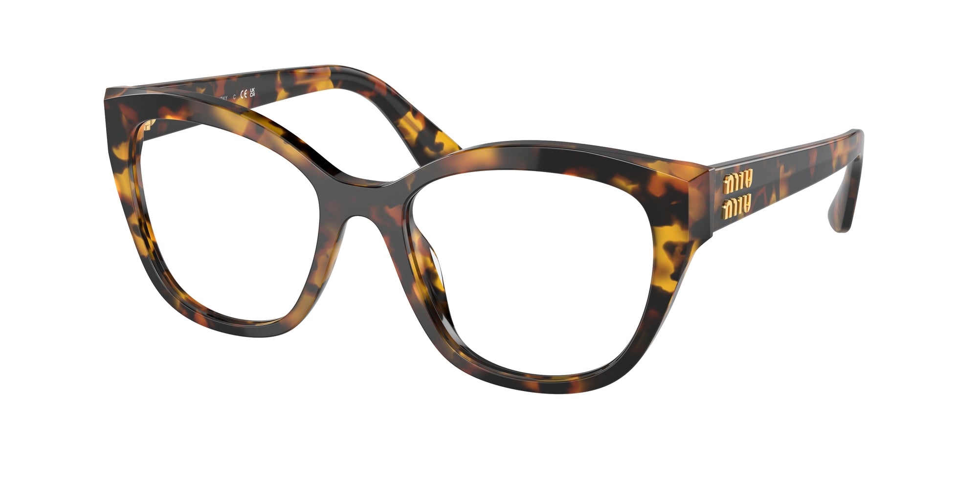 Miu Miu Donna Mu 05Xv  Vau1O1 Montature Da Vista Acetato Tartaruga Trasparente Squadrata Normale