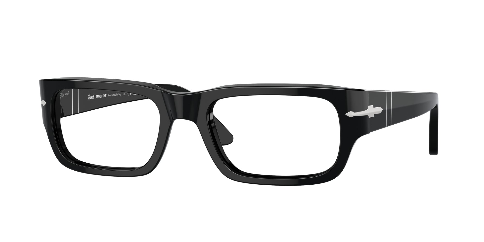 Persol Unisex Po3347S Adrien 95/Gh Occhiali Da Sole Acetato Nero Grigio Squadrata Fotocromatiche Fotocromatico