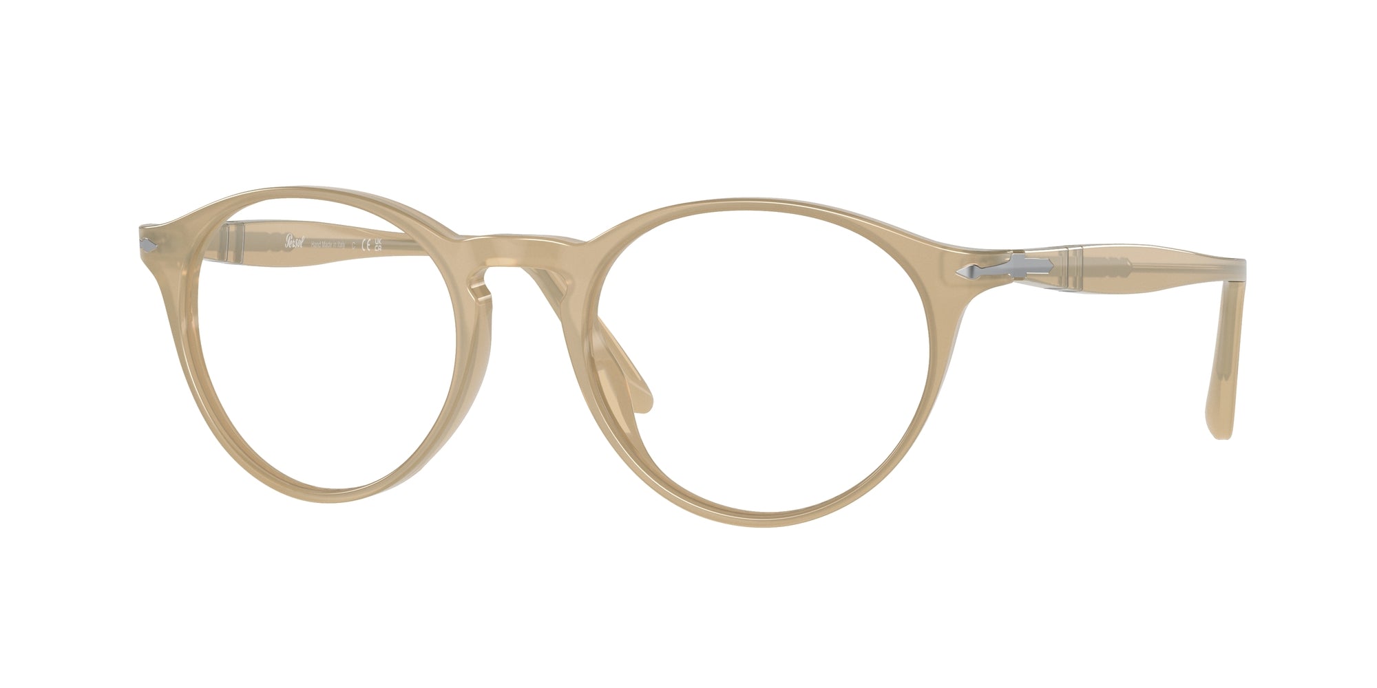 Persol Uomo Po3092V  1169 Montature Da Vista Acetato Marrone Trasparente Pantos Normale