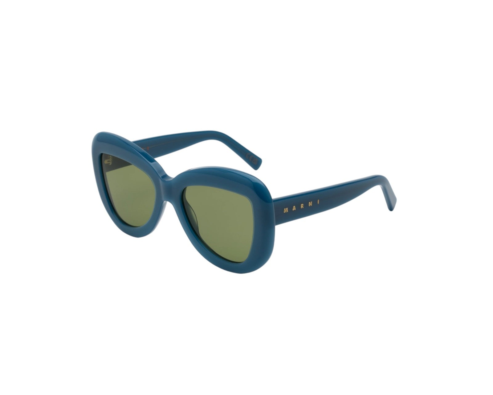 Marni Unisex Elephant Island Blue Zyn Occhiali Da Sole Acetato Blu Verde Farfalla Normale