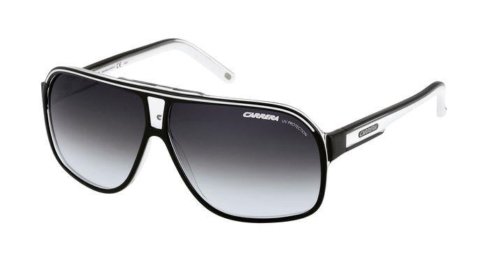 Carrera Uomo Grand Prix 2 T4M/9O Occhiali Da Sole Acetato Nero Grigio Squadrata  Sfumato