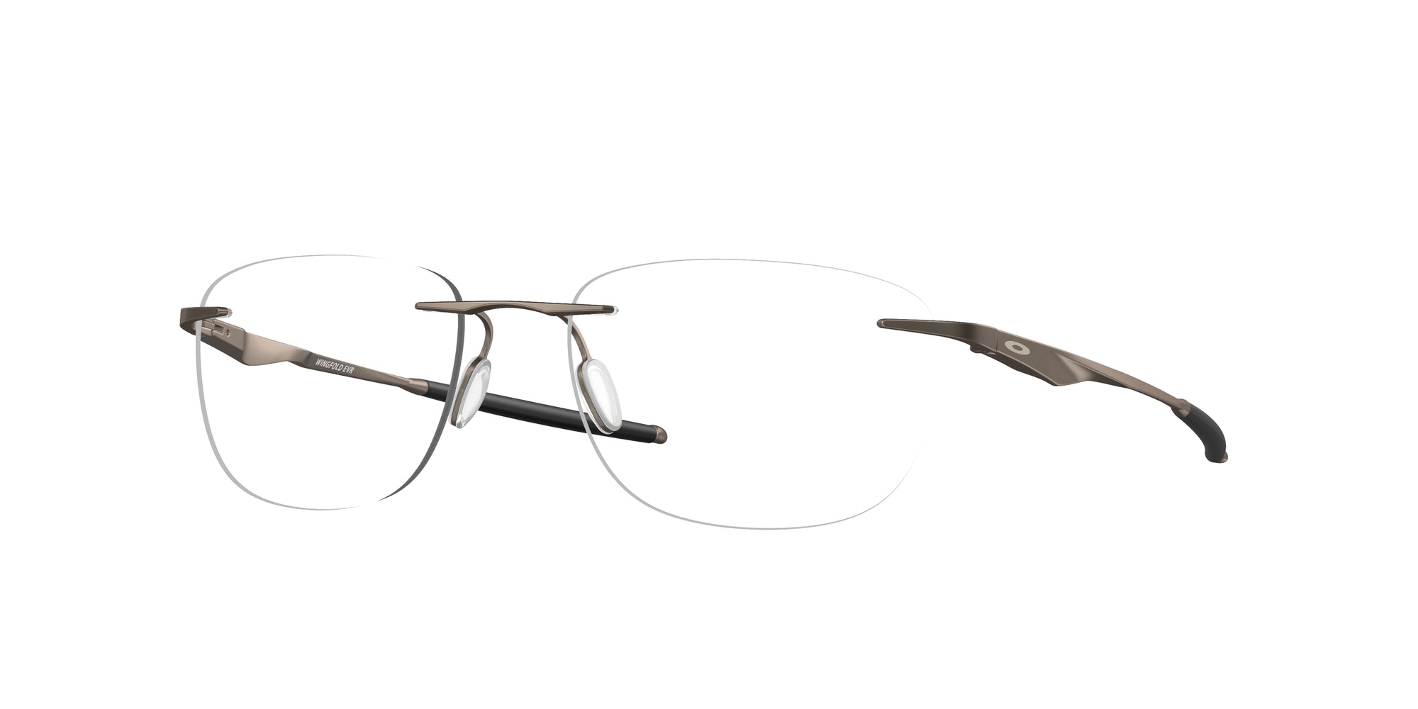 Oakley Uomo Ox5118 Wingfold Evr 511801 Montature Da Vista Titanio Marrone Trasparente Squadrata Normale