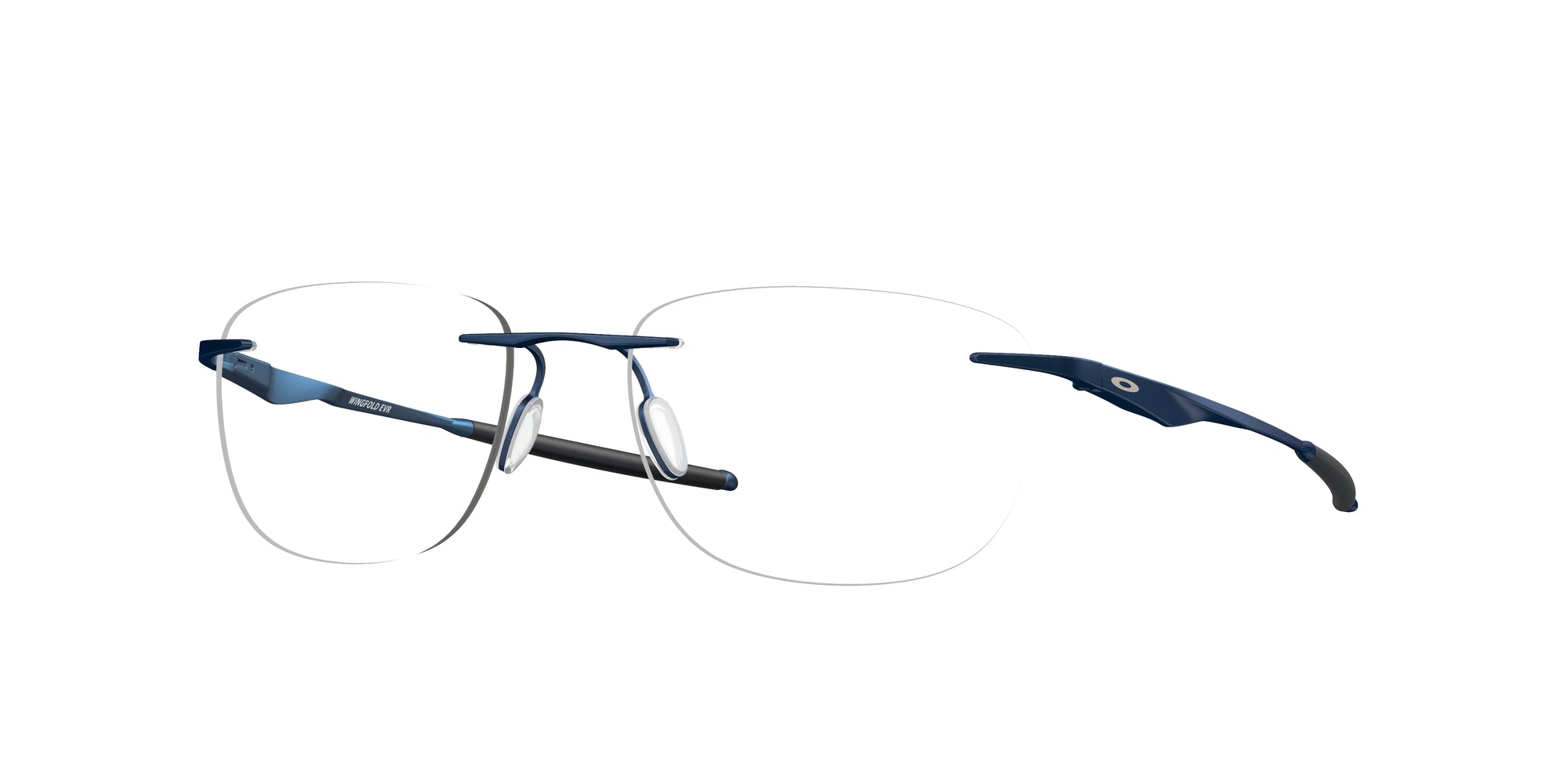 Oakley Uomo Ox5118 Wingfold Evr 511804 Montature Da Vista Titanio Blu Trasparente Squadrata Normale