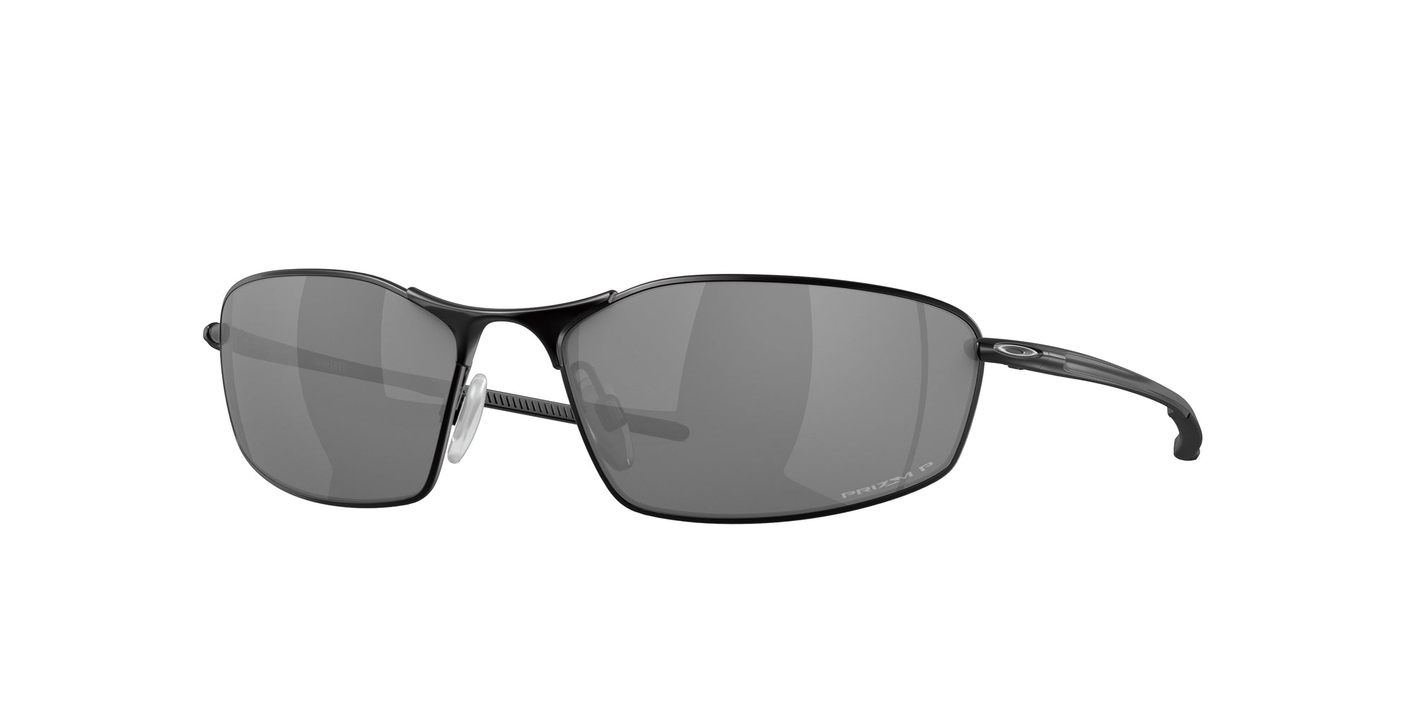 Oakley Uomo Oo4141 Whisker 414103 Occhiali Da Sole Metallo Nero Grigio Rotonda Polarizzata Prizm