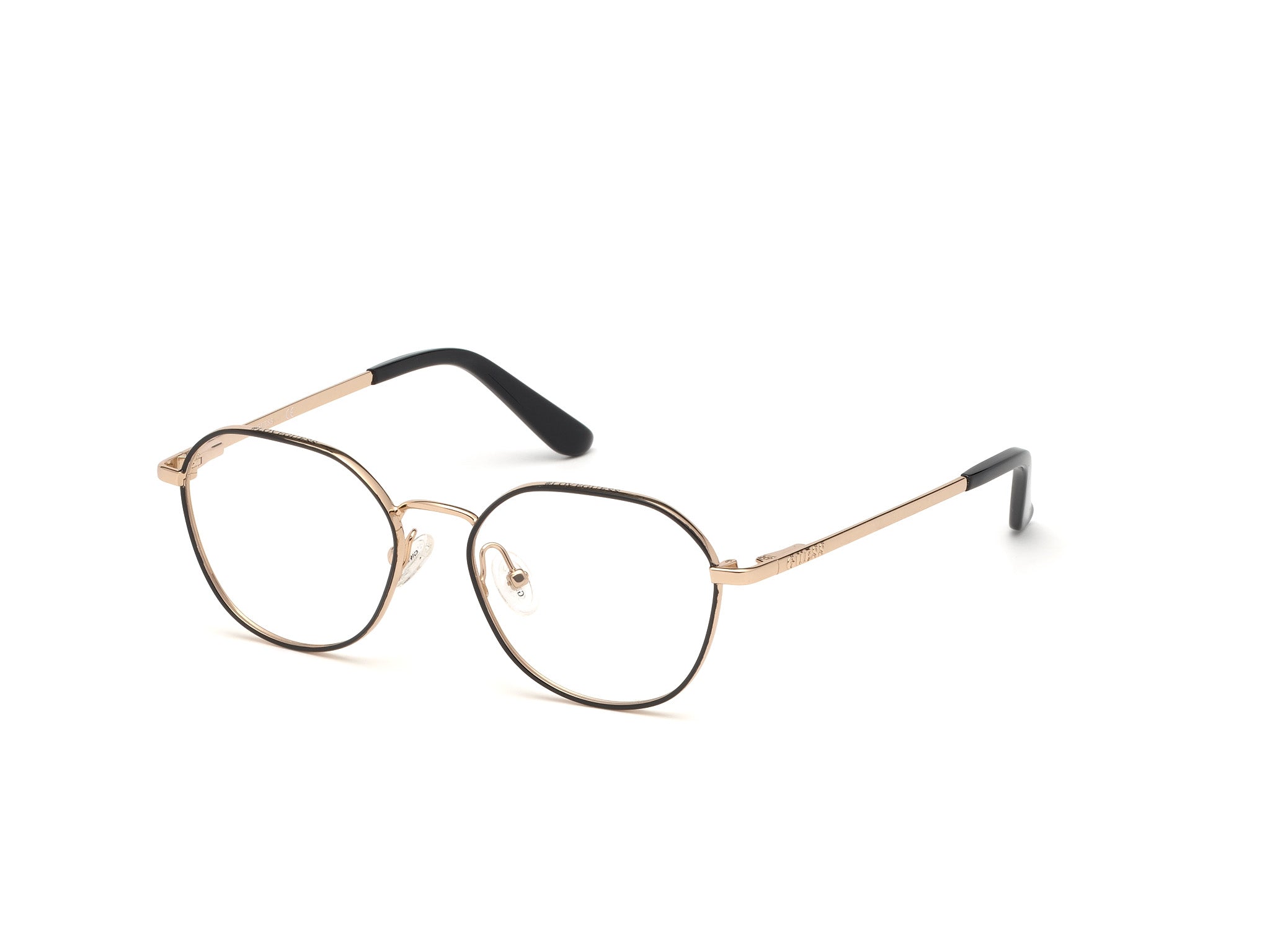 Guess Donna Gu2724 005 Montature Da Vista Metallo Nero  Rotonda Normale