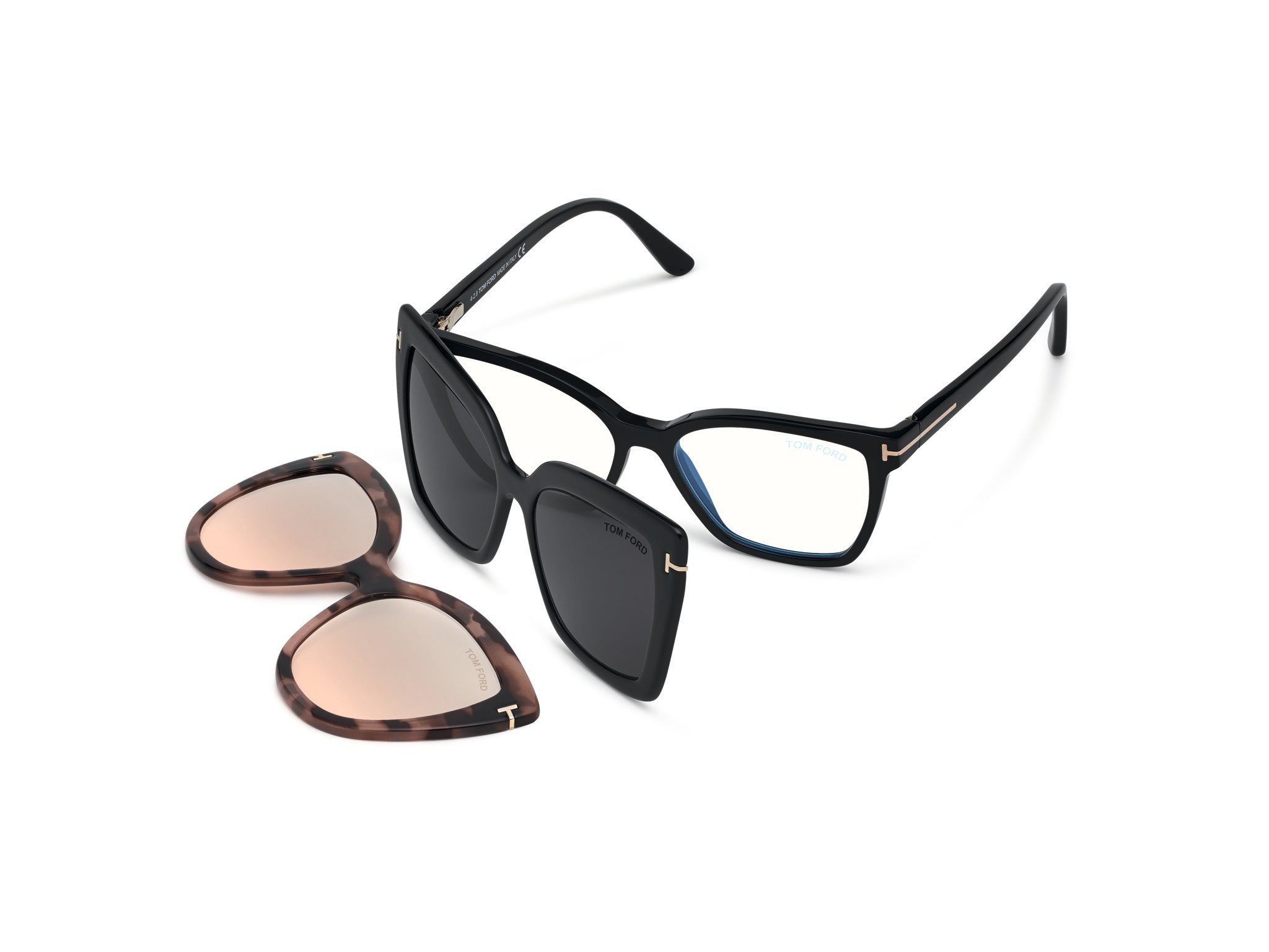 Tom Ford Donna Ft5641-B 1 Montature Da Vista Acetato Nero  Squadrata Normale