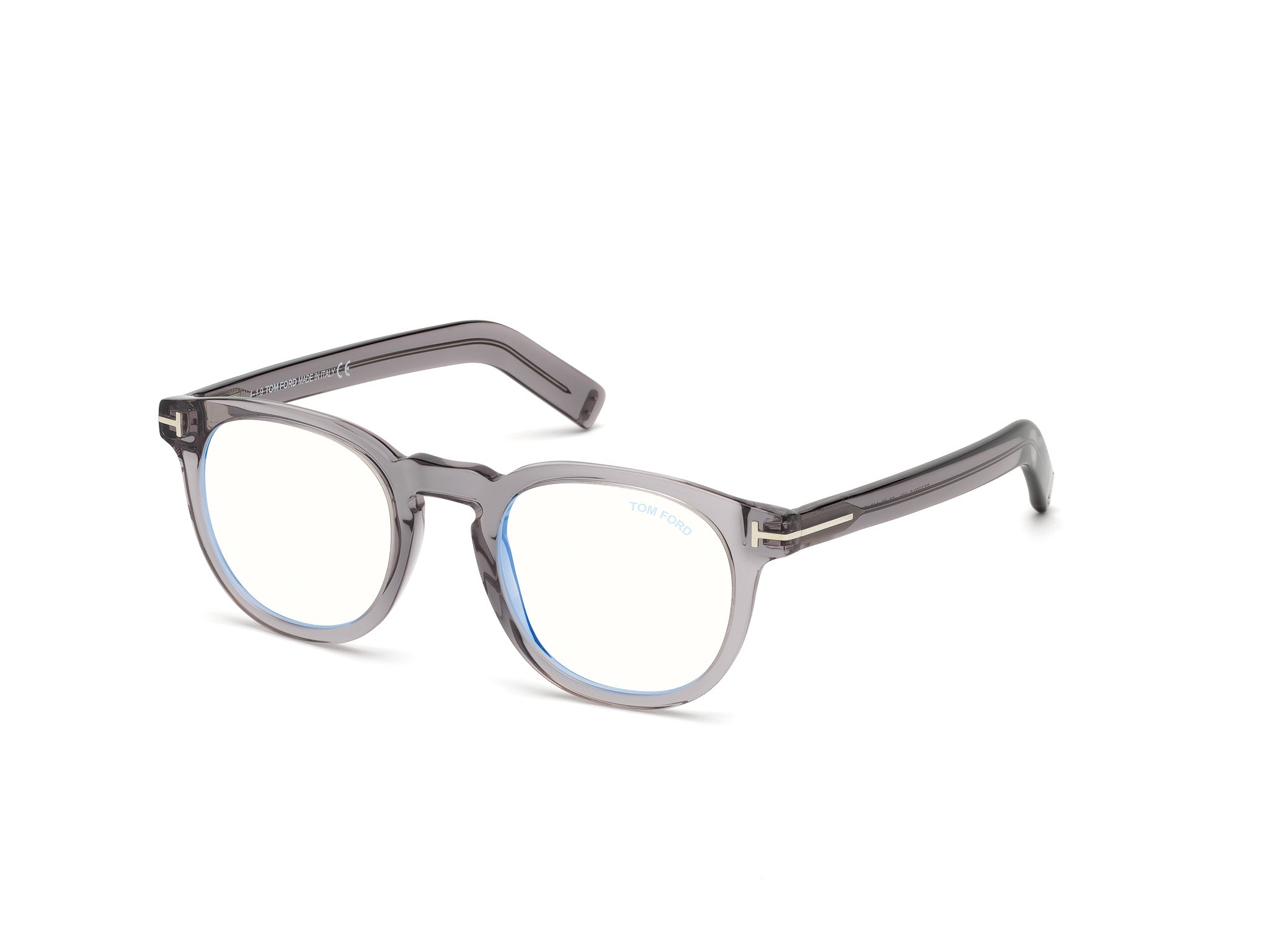 Tom Ford Uomo Ft5629 020 Montature Da Vista Acetato Grigio  Rotonda Normale