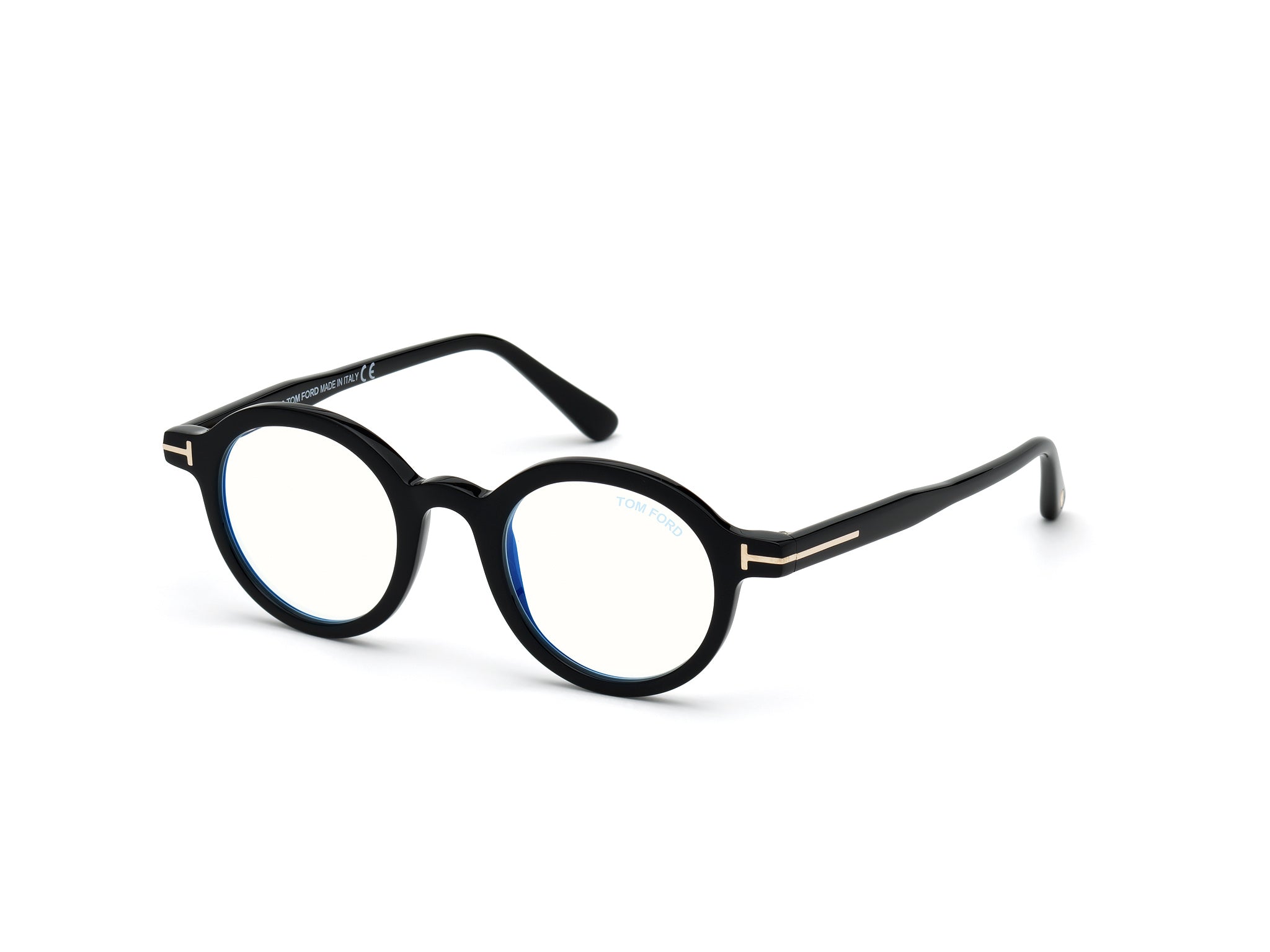 Tom Ford Unisex Ft5664-B 1 Montature Da Vista Acetato Nero  Rotonda Normale