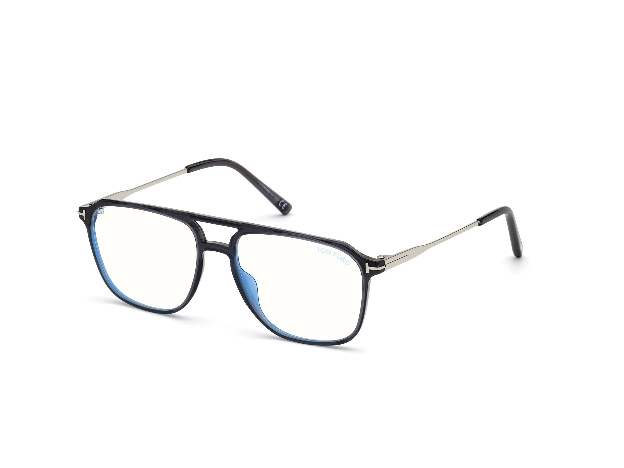 Tom Ford Uomo Ft5665-B 20 Montature Da Vista Iniettato Grigio  Squadrata Normale