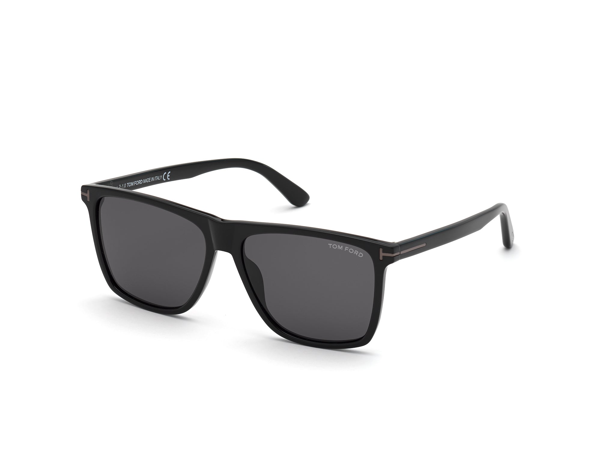 Tom Ford Uomo Ft0832-N Fletcher 01A Occhiali Da Sole Acetato Nero Grigio Squadrata Normale