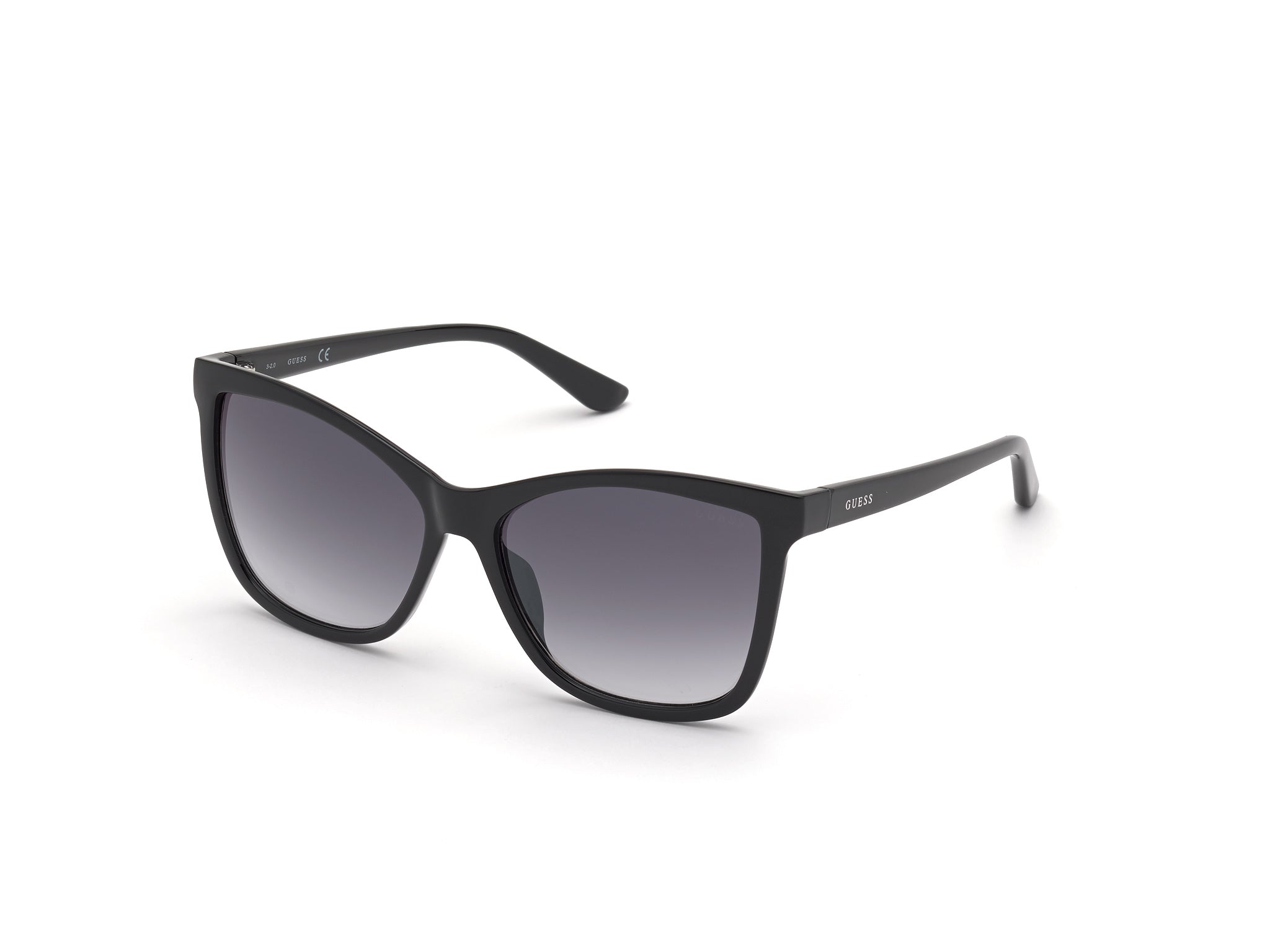 Guess Donna Gu7779 01C Occhiali Da Sole Iniettato Nero Fumo Squadrata Normale Specchiato