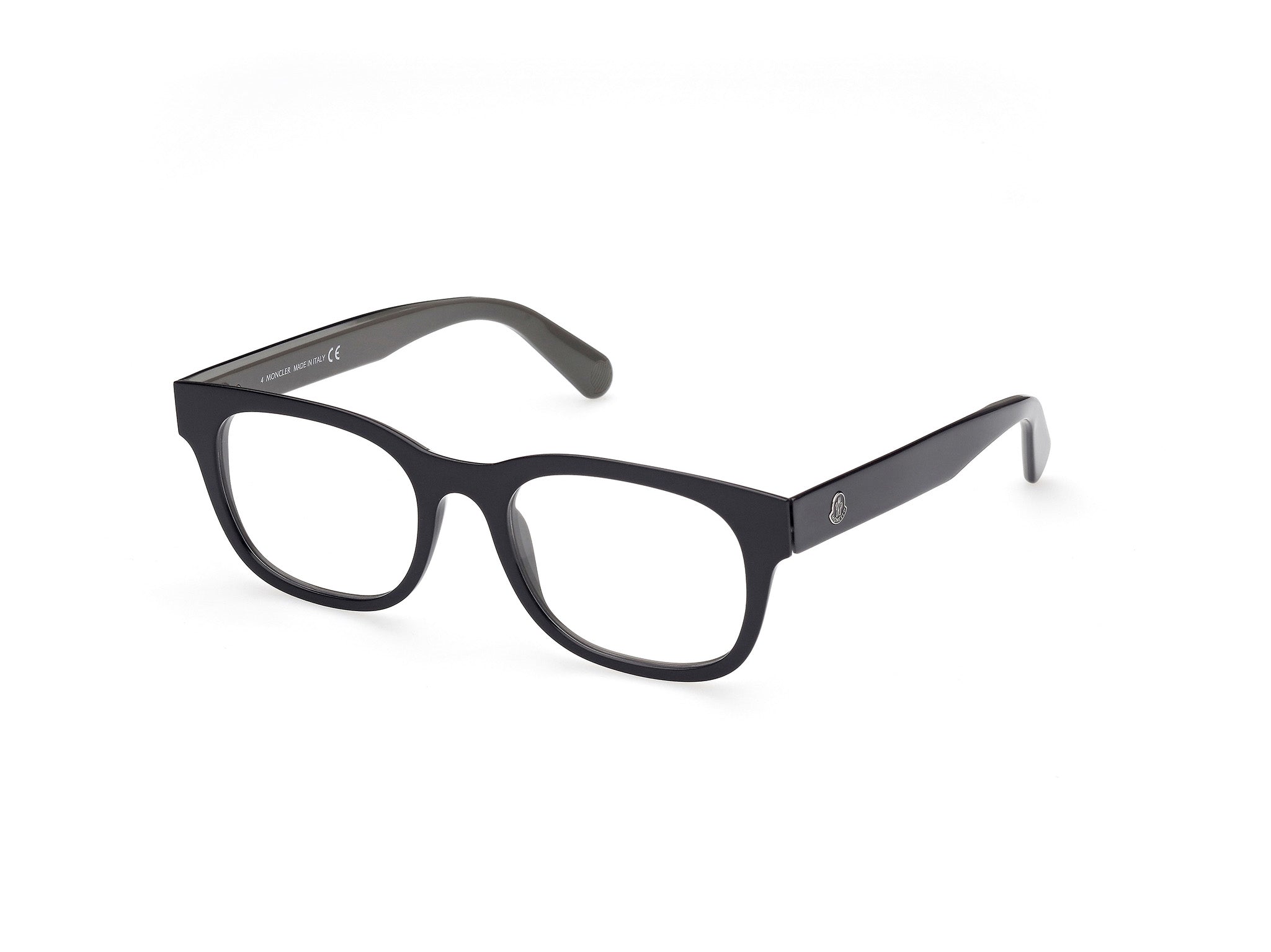 Moncler Uomo Ml5143 005 Montature Da Vista Outlet Acetato Nero  Squadrata Normale