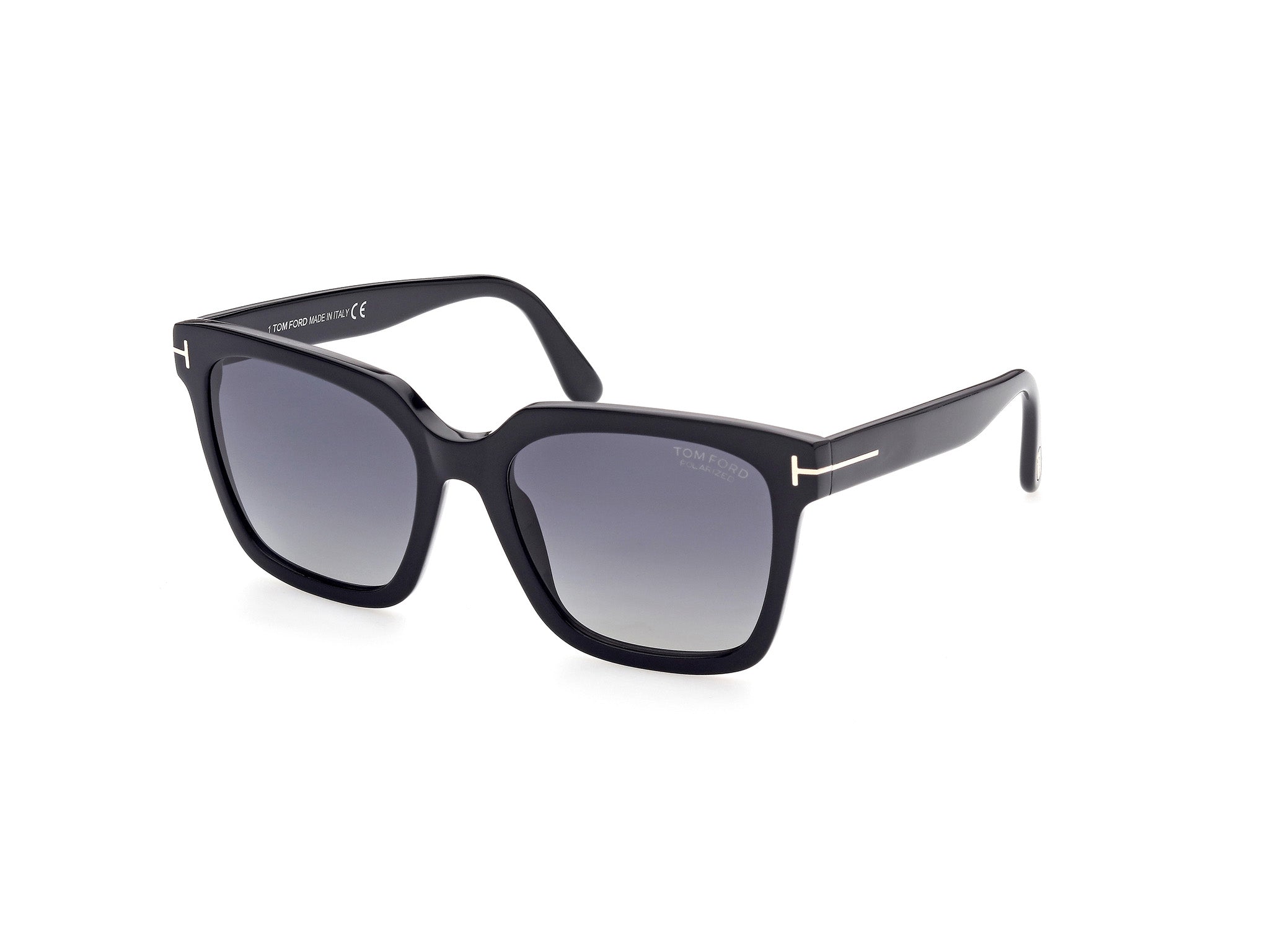 Tom Ford Donna Ft0952 Selby 01D Occhiali Da Sole Acetato Nero Grigio Squadrata Polarizzata Sfumato