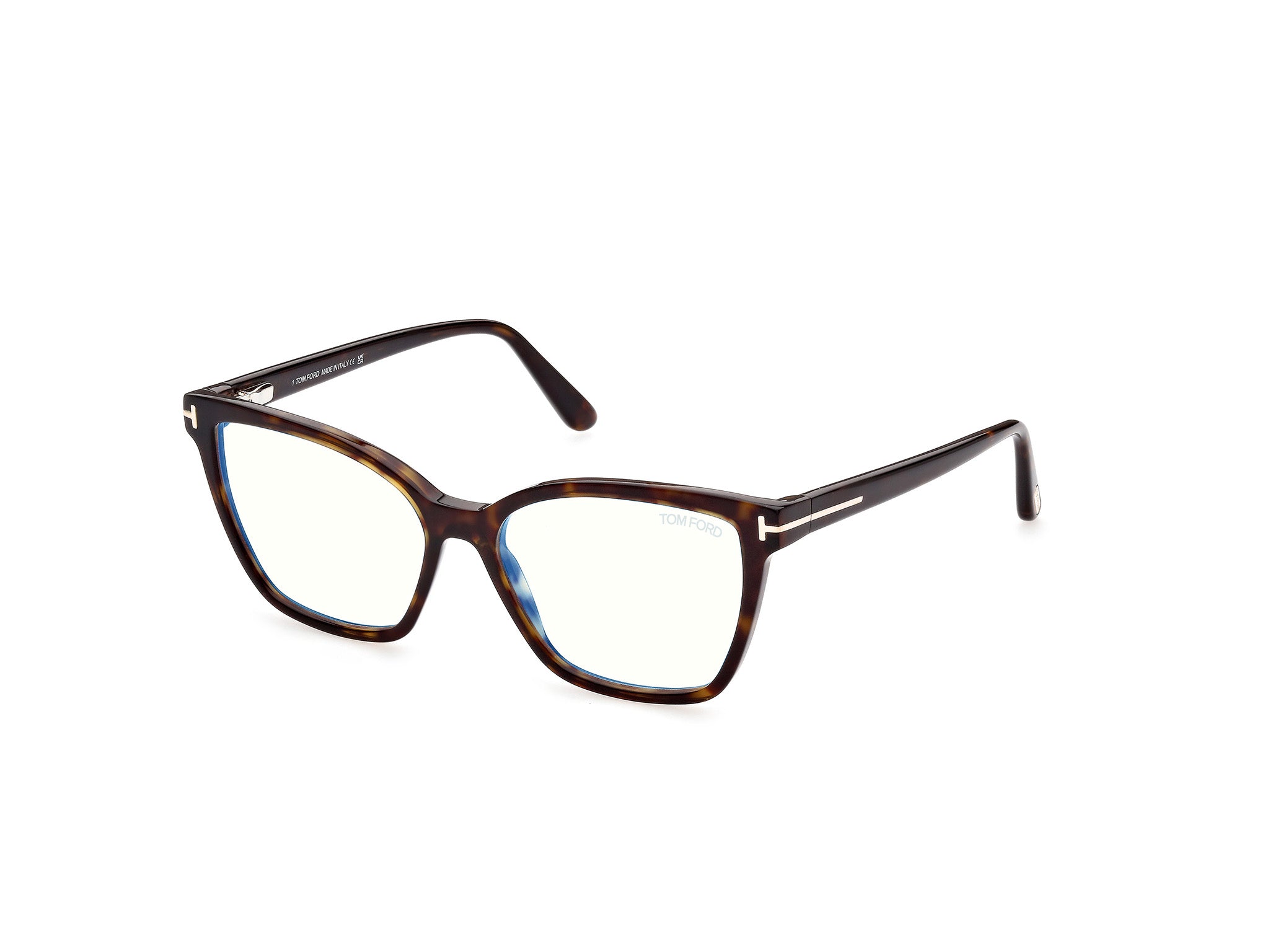 Tom Ford Donna Ft5812-B 52 Montature Da Vista Acetato Havana  Farfalla Normale