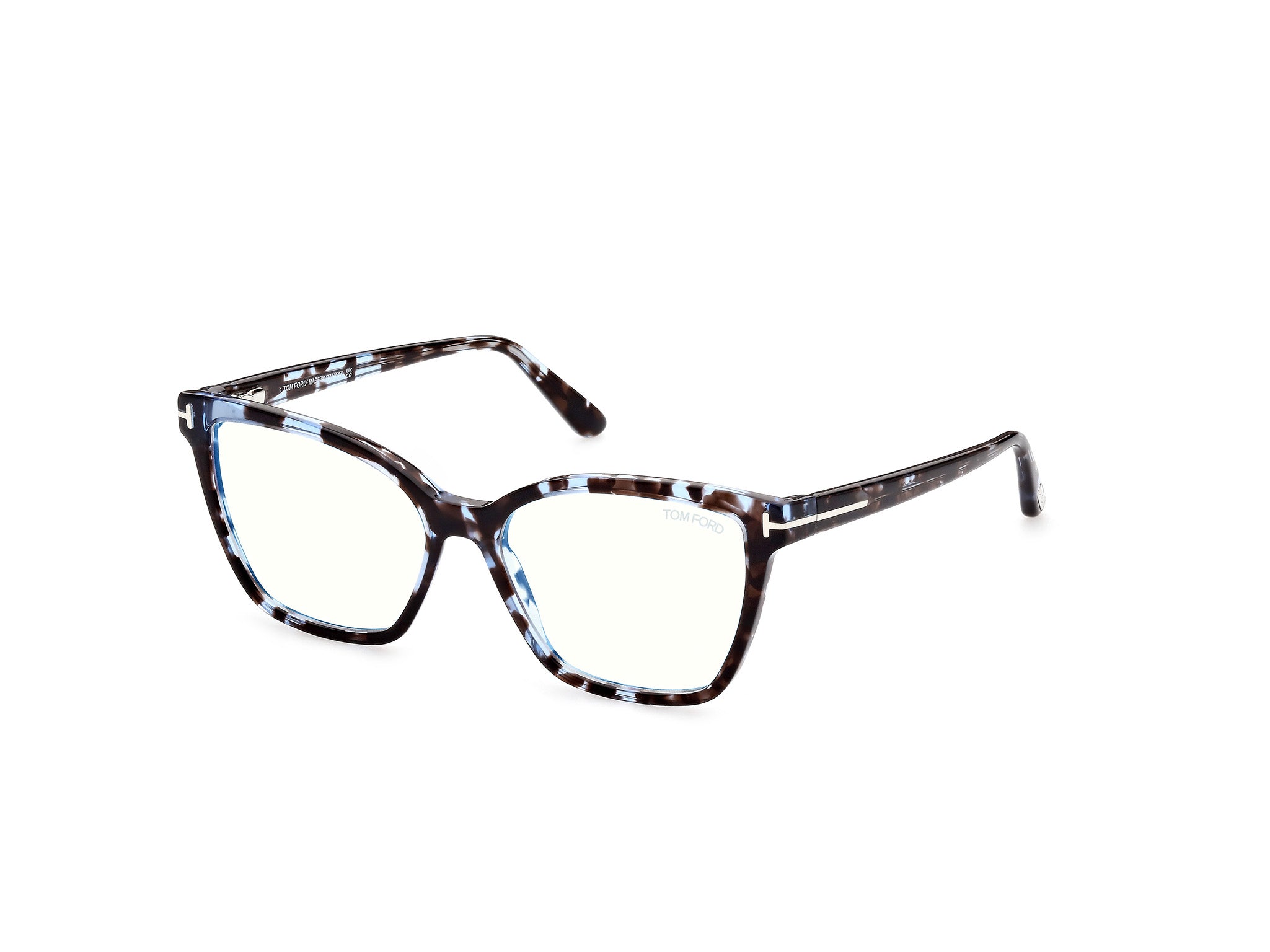 Tom Ford Donna Ft5812-B 55 Montature Da Vista Acetato Havana  Farfalla Normale