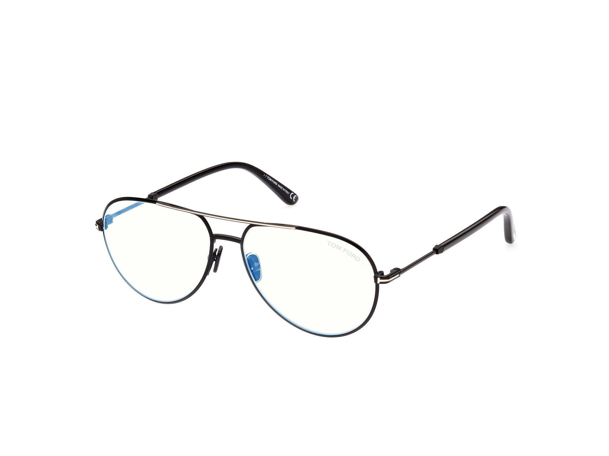 Tom Ford Uomo Ft5829-B 1 Montature Da Vista Metallo Nero  Pilot Normale