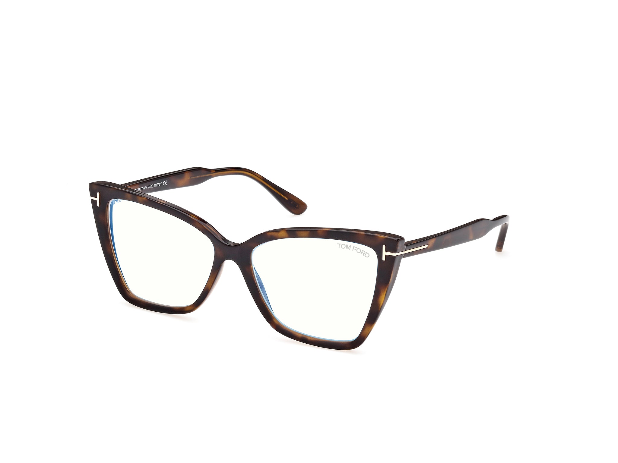 Tom Ford Donna Ft5844-B 52 Montature Da Vista Iniettato Havana  Cat Eye Normale