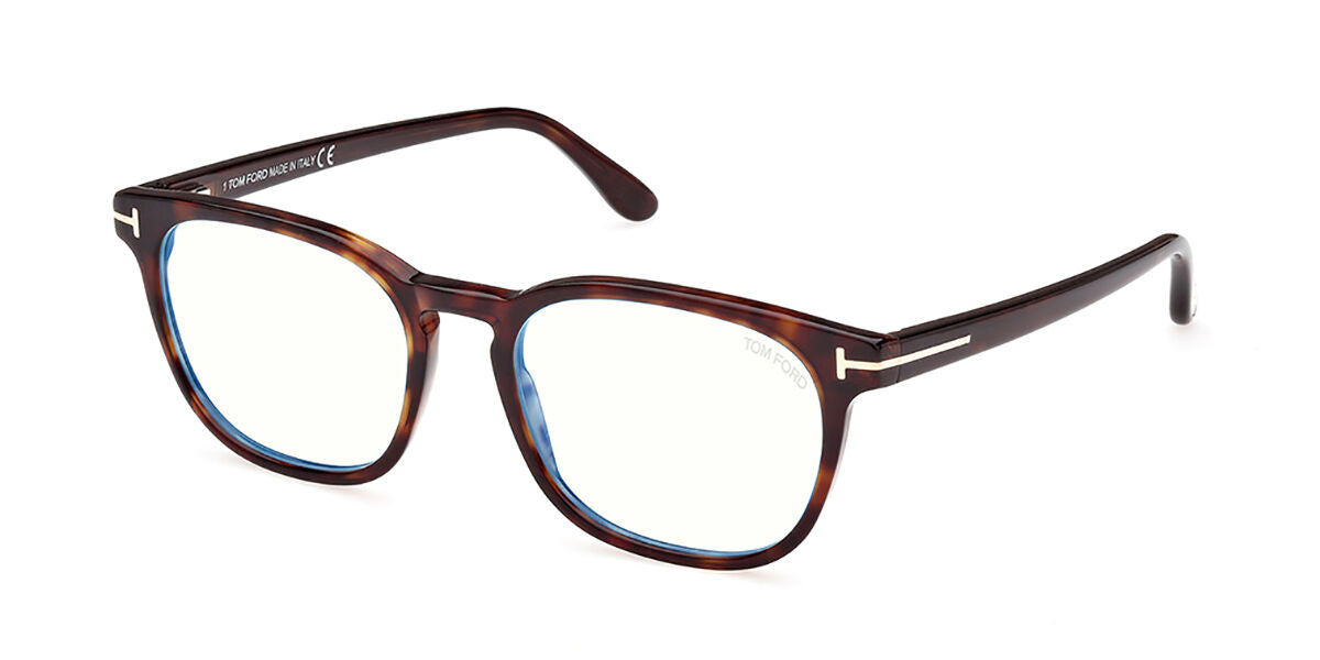 Tom Ford Uomo Ft5868-B 052 Montature Da Vista Acetato Havana Scuro  Squadrata Normale