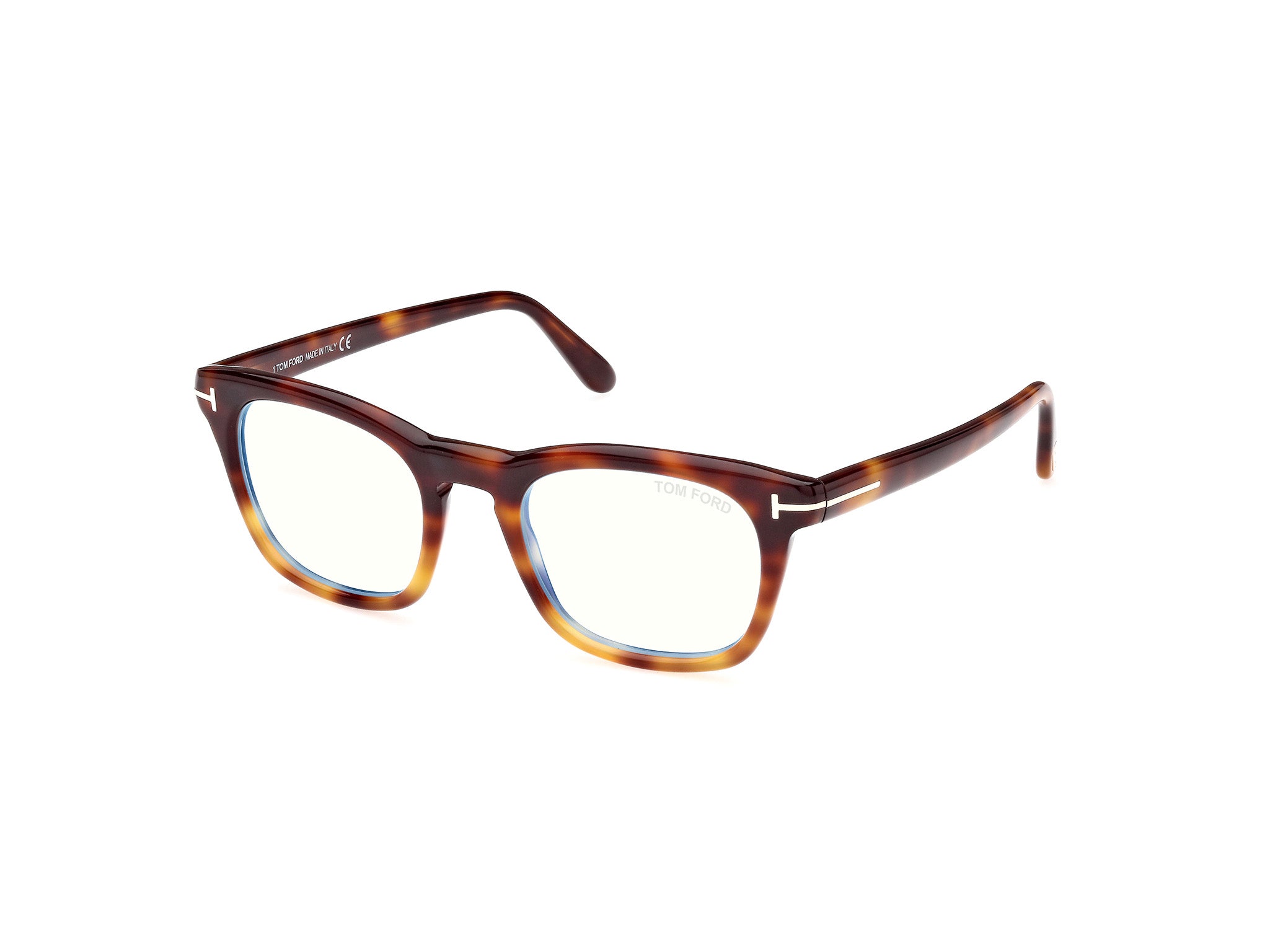 Tom Ford Uomo Ft5870-B 56 Montature Da Vista Acetato Havana  Squadrata Normale
